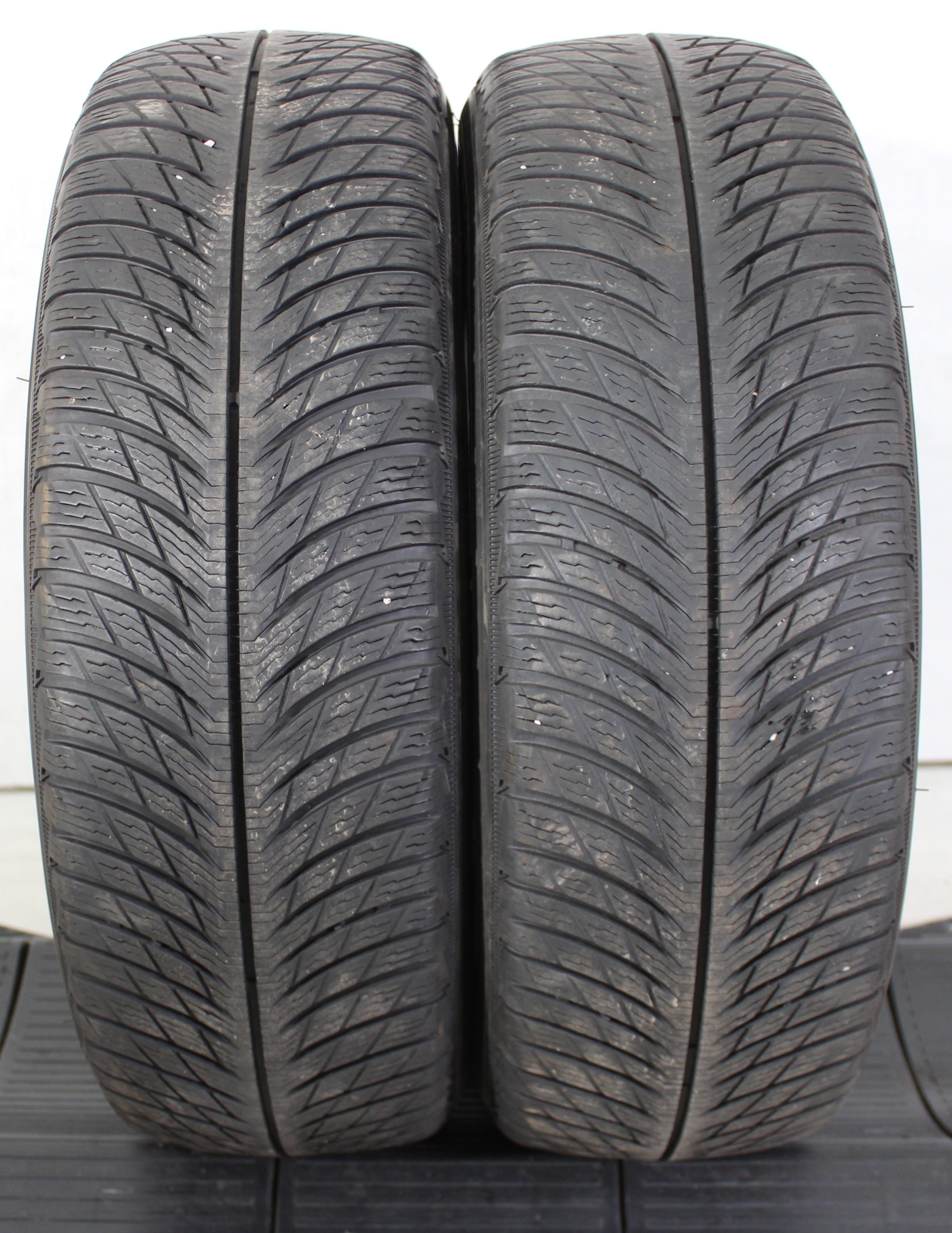 2 x 205/60R16 96H Winterreifen Michelin Pilot Alpin 5 in der Mitte 5,5mm und auf den Schultern 4,5-5mm. 2021 *