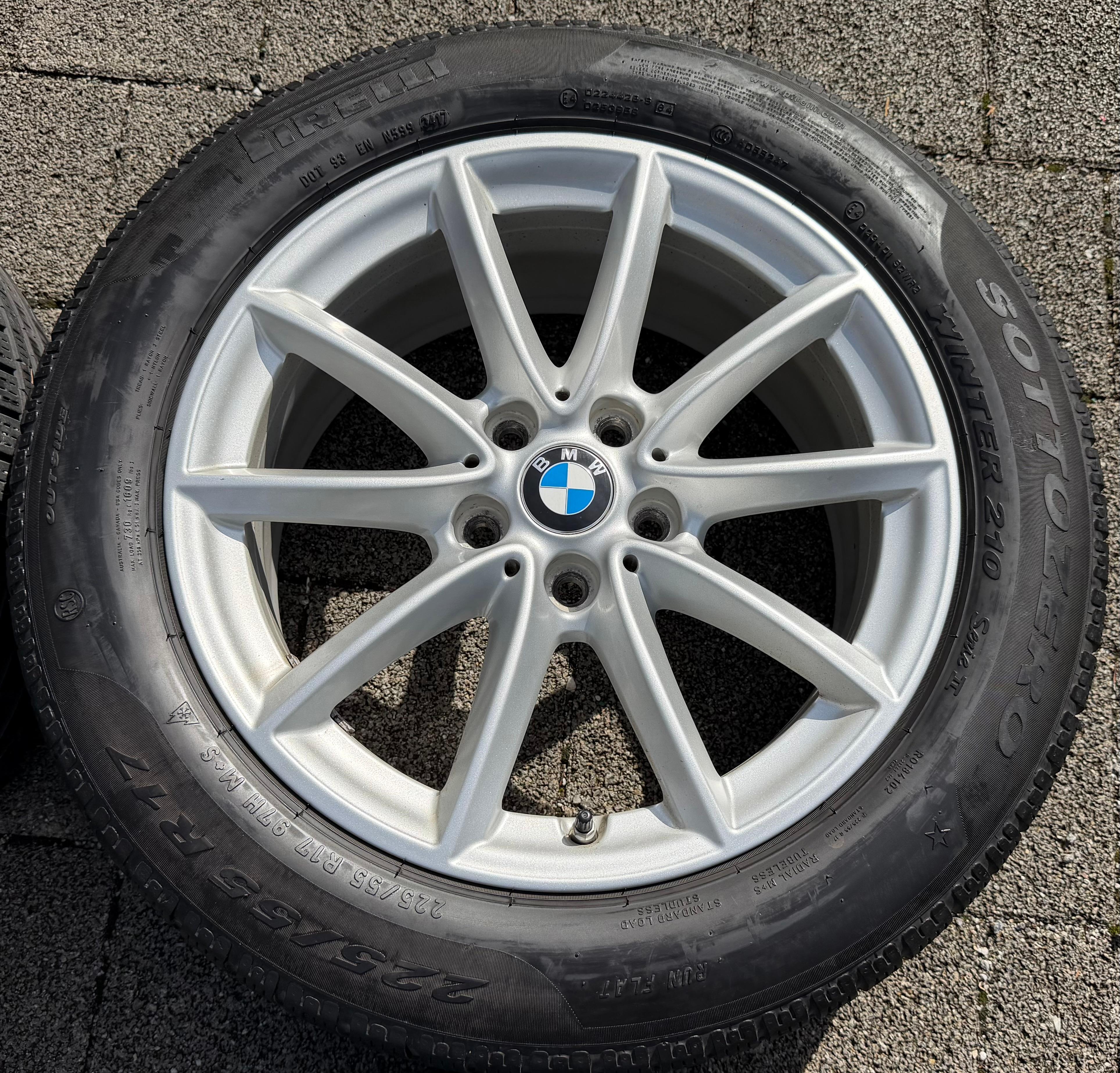 4 roues hiver en alliage d’origine 17" BMW X1 F48 X2 F39 225/55R17 97H Style 560 avec RDKS
