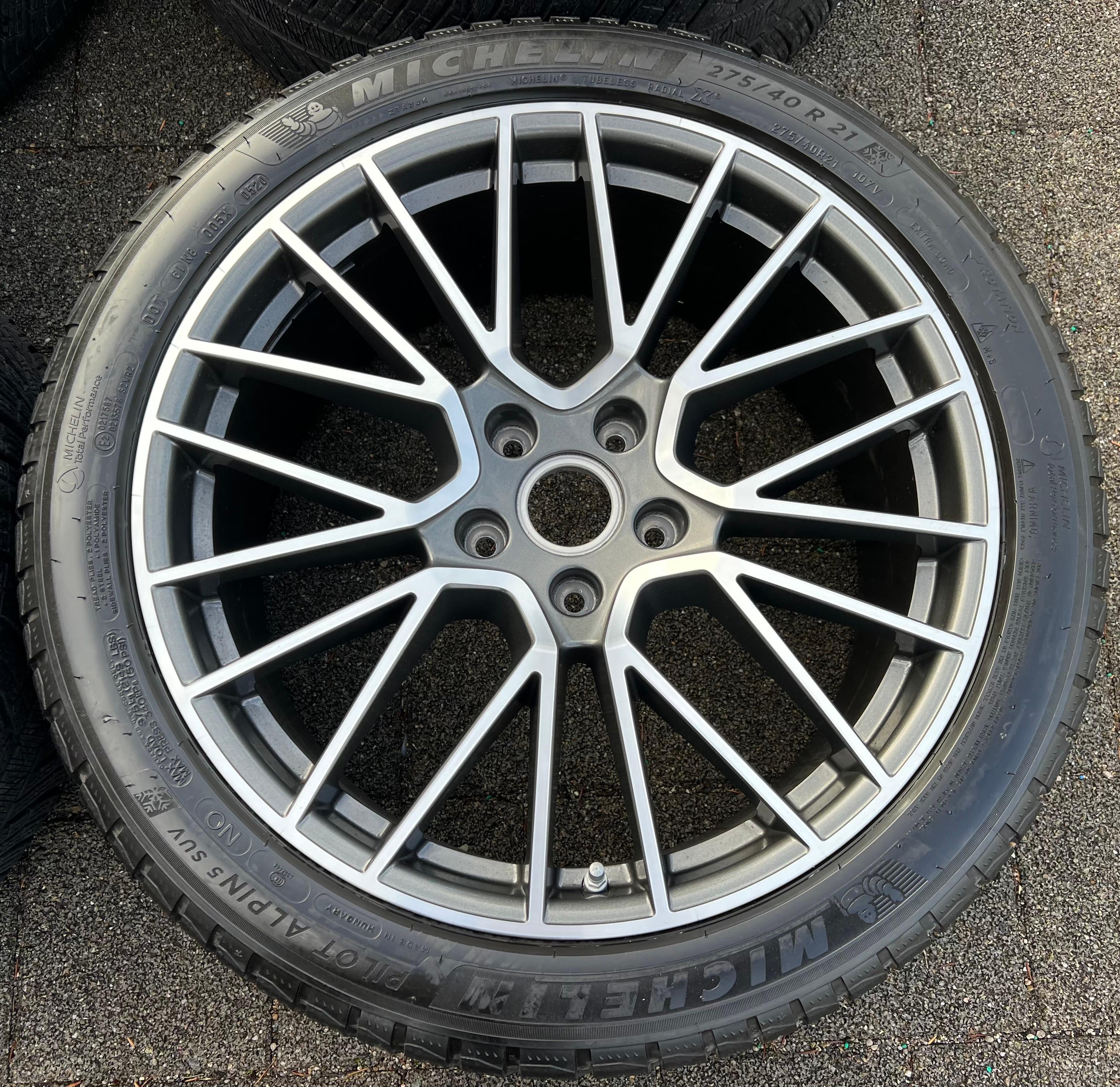 4 ORIGINAL 21" ALU WINTERRÄDER PORSCHE CAYENNE 9YA MICHELIN RDKS