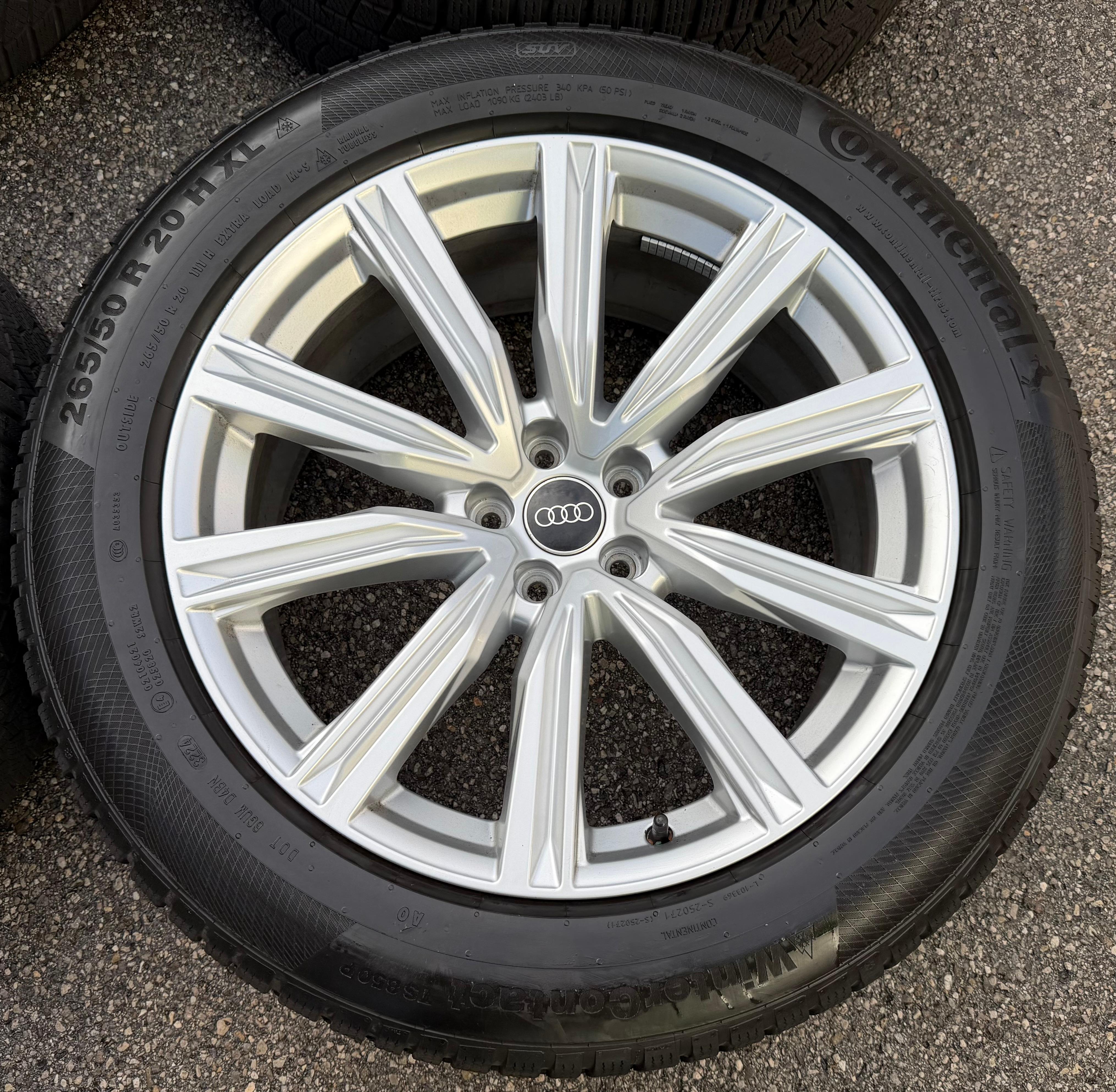 4 Original 20" Alu Winterräder Audi Q8 SQ8 4M8601025DK 265/50R20 111H Continental