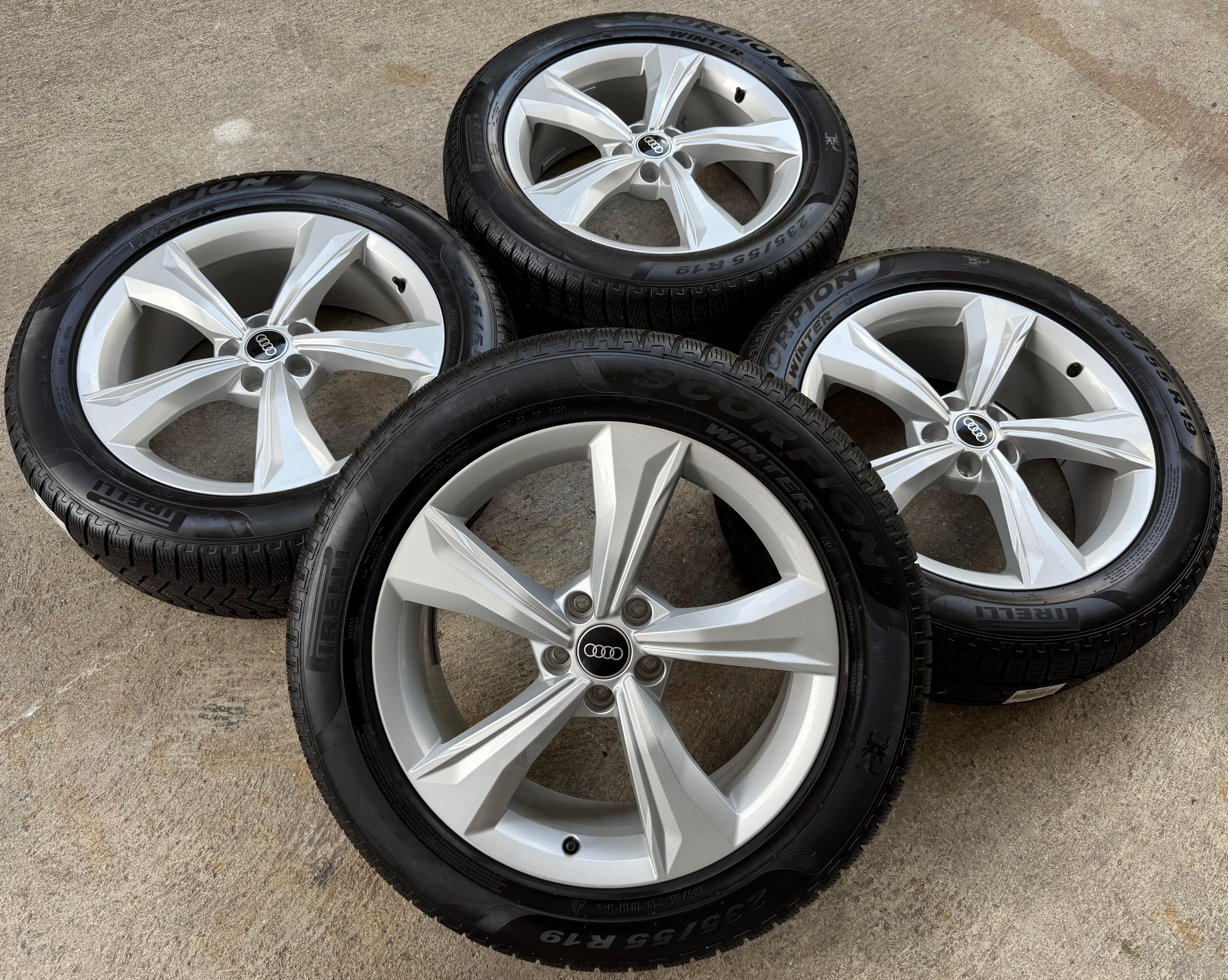 4 Original 19" Alu Winterräder Audi Q5 SQ5 FY 80A601025K 235/55R19 101H Pirelli Pirelli