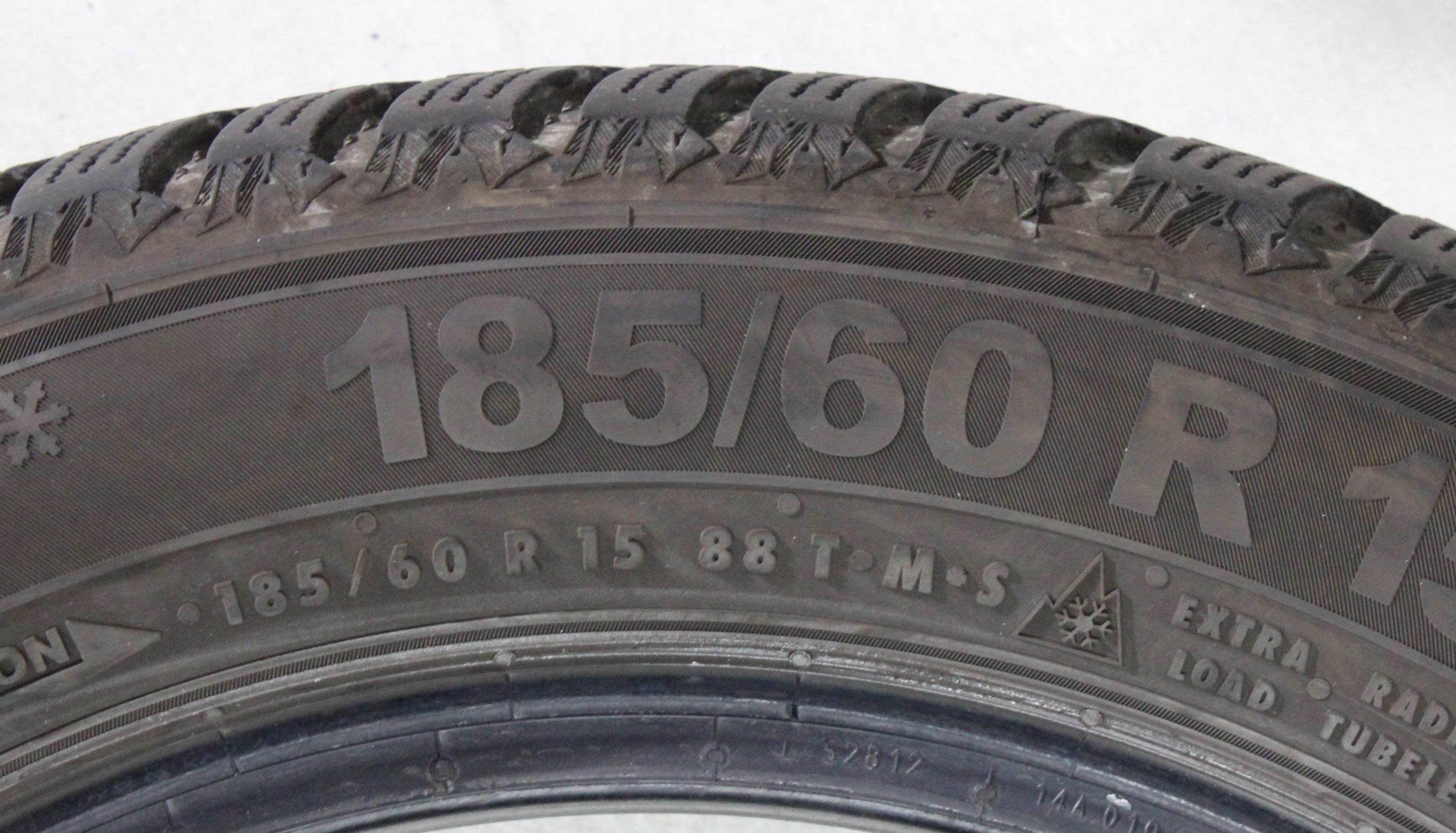 2 x 185/60R15 88T Winterreifen Semperit Speed-Grip 5 6-6,5mm 2022 XL
