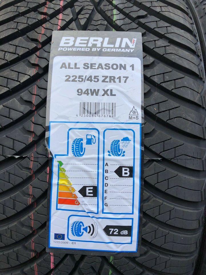 2 X 225/45R17 94W BERLIN TIRES ALL SEASON ALLWETTERREIFEN NEU 2023 FREIHAUS