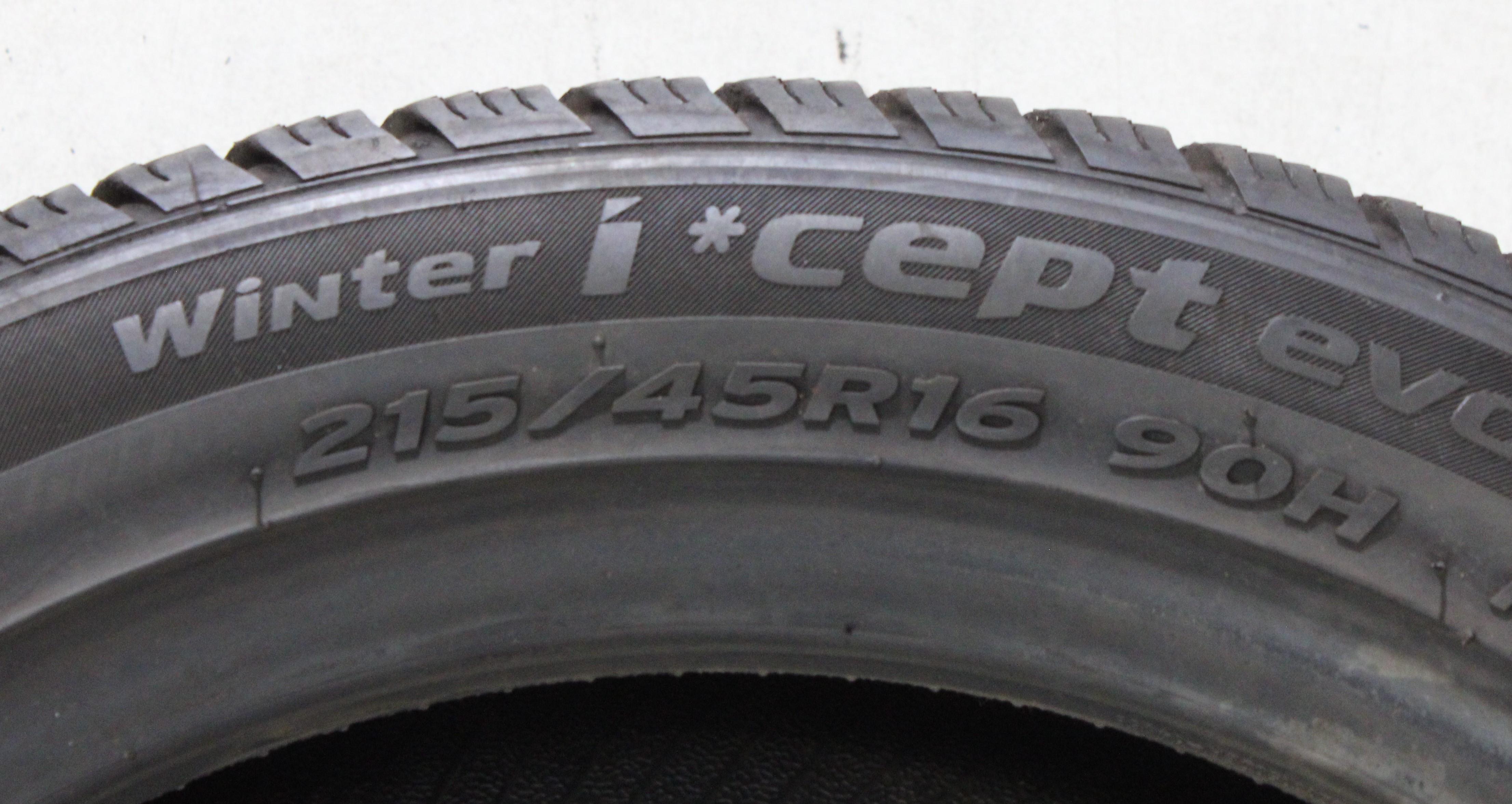 2 x 215/45R16 90H Winterreifen Hankook Winter I*Cept Evo 2 5,5mm 2018