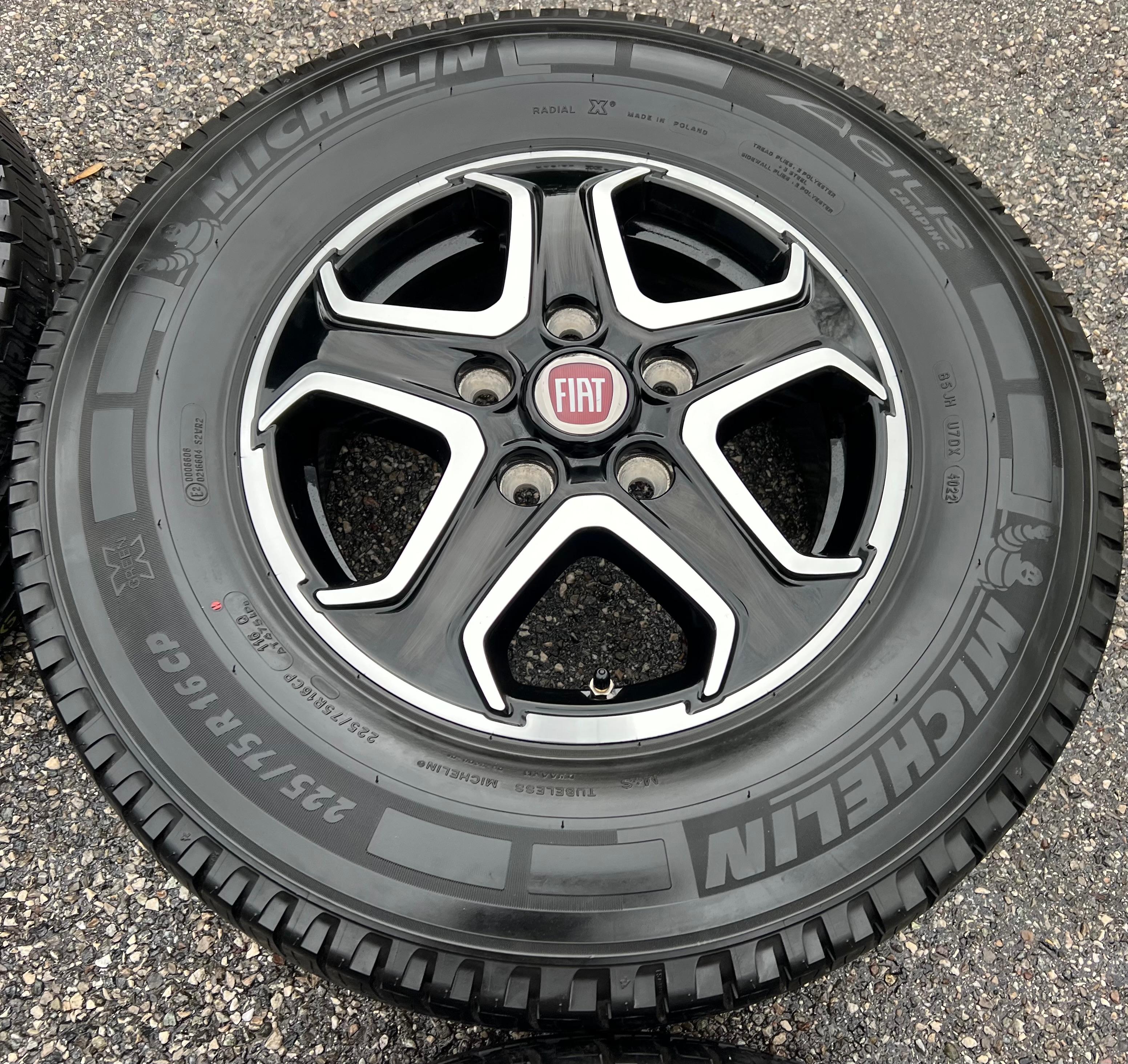 4 ROUES D'ÉTÉ ORIGINALES EN ALU FIAT DUCATO 5x130 225/75R16CP 116Q MICHELIN 139916808