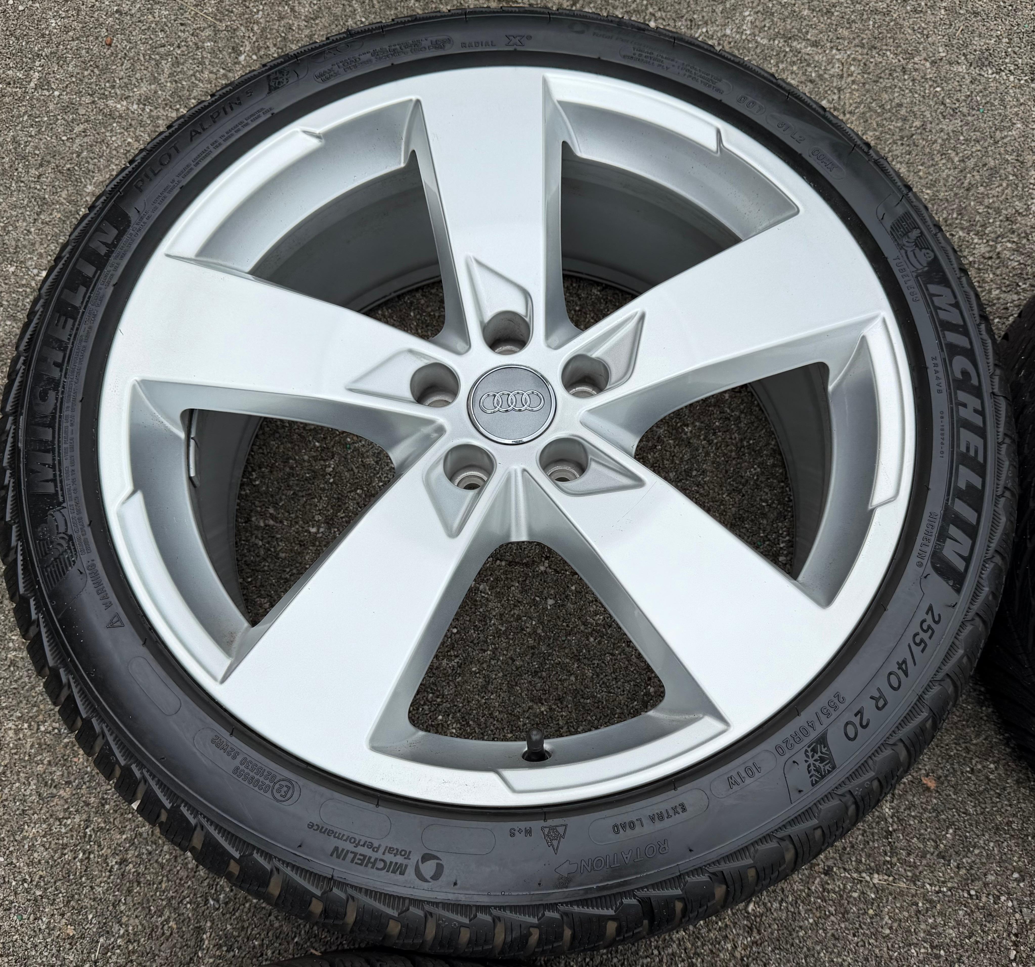 4 roues hiver complètes en aluminium d’origine 20" Audi A6 S6 C8 4K0601025K 255/40R20 101W Michelin Alpin