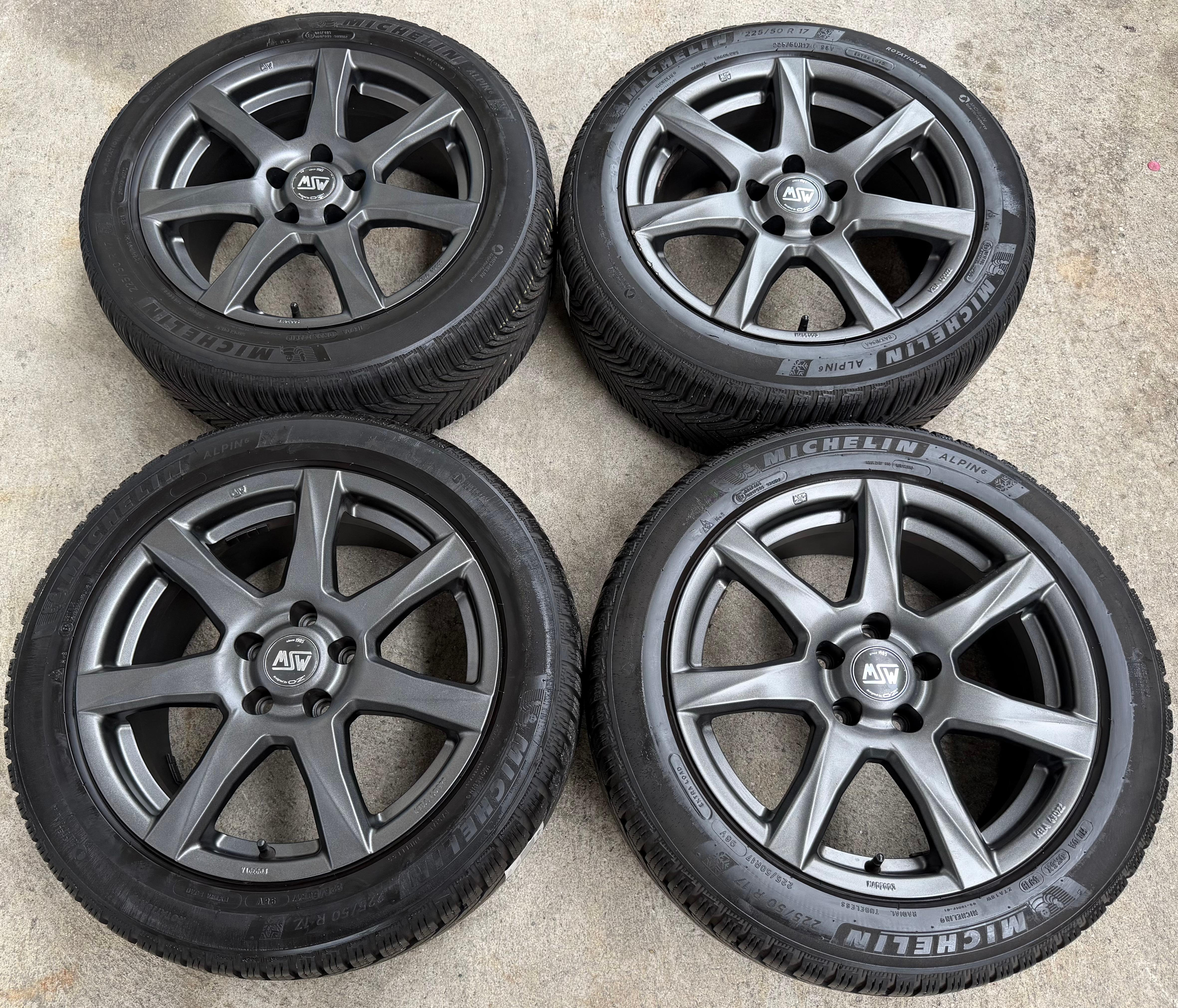4 Alu 17" Winterräder Audi A4 8K B8 225/50R17 98V Michelin Alpin