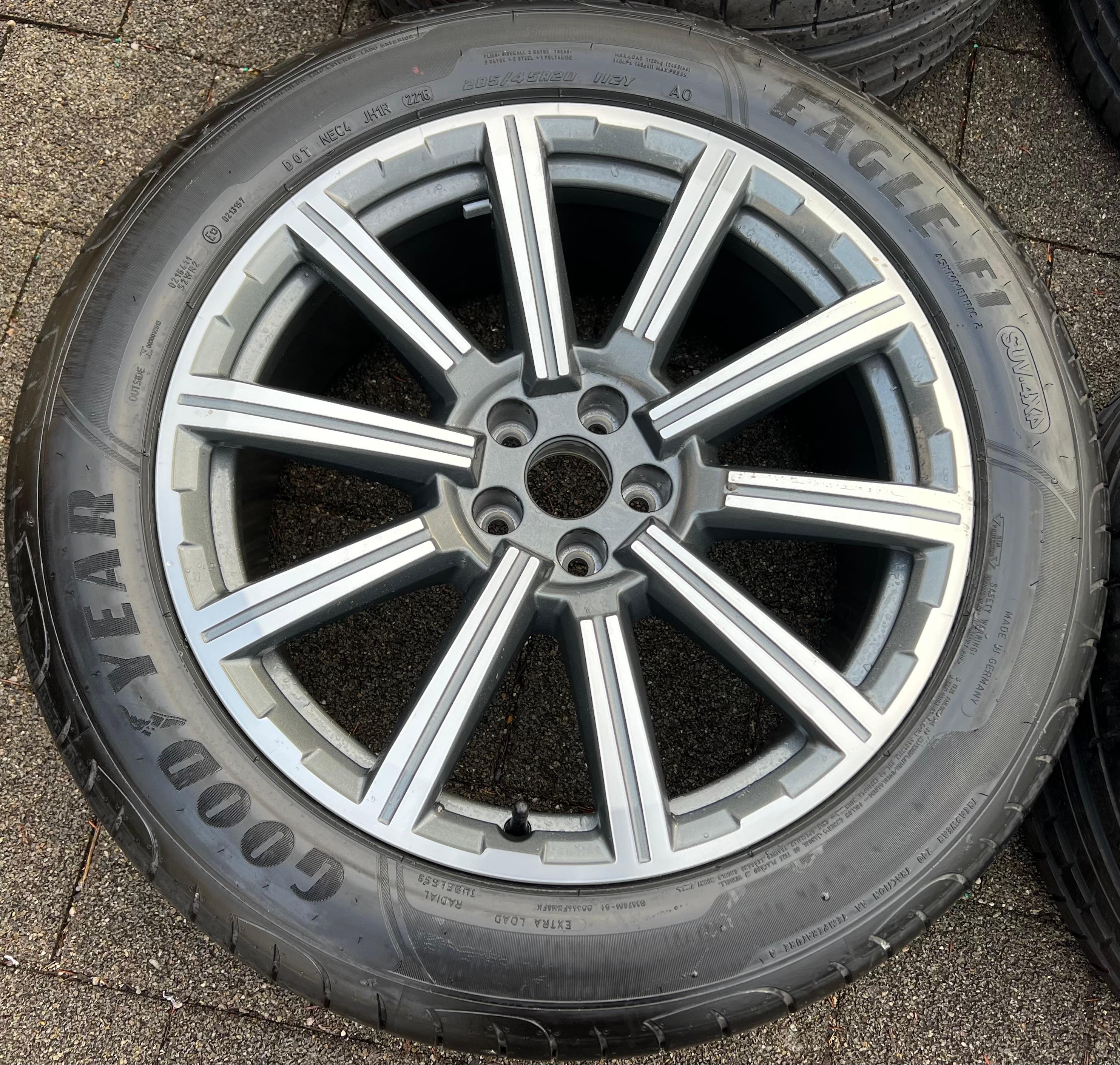4 ROUES D'ÉTÉ ORIGINALES 20" EN ALUMINIUM AUDI Q7 4M 4M0601025AD 285/45R20 112Y FRANCO DOMICILE