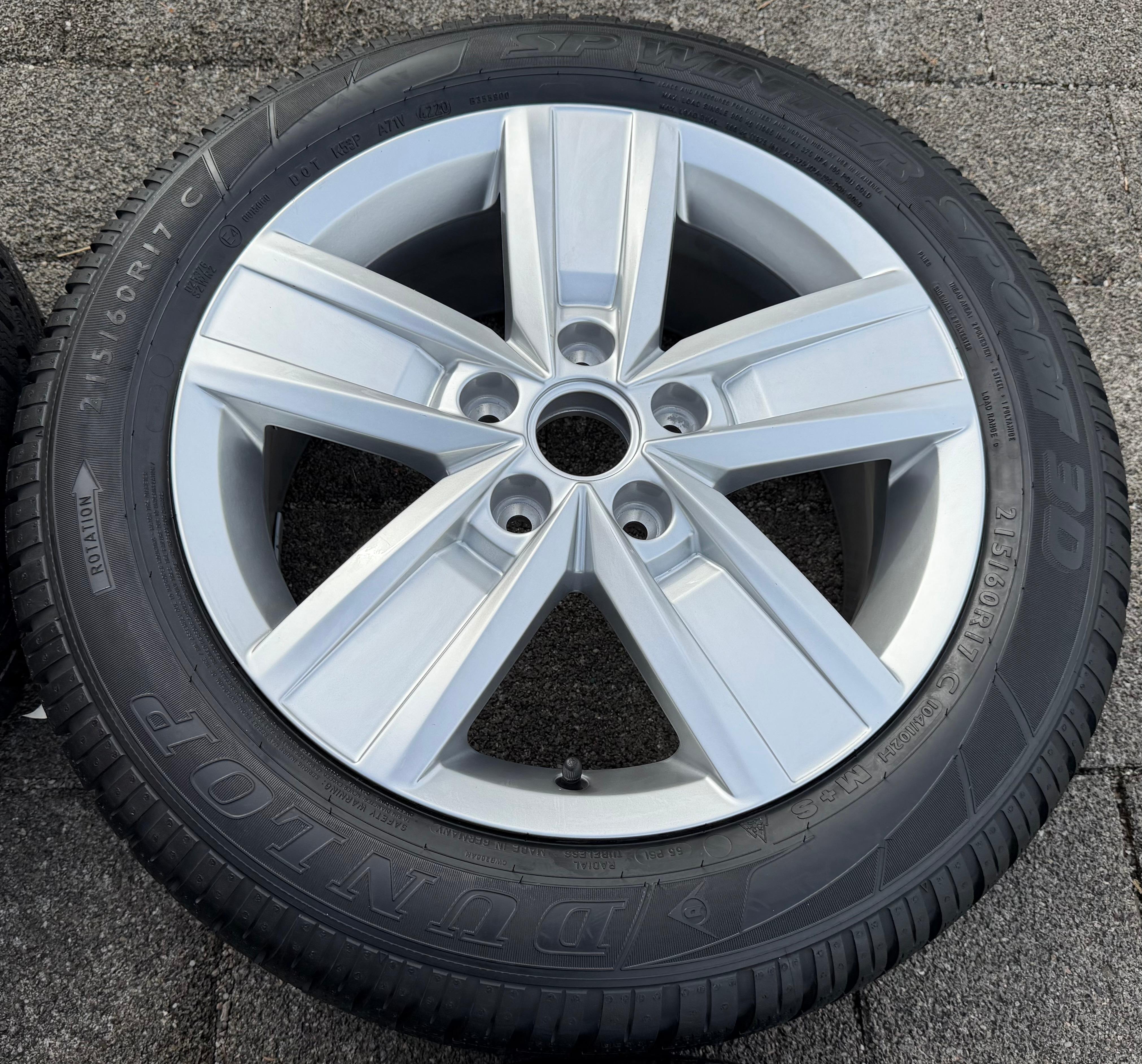 4 ruedas de invierno originales de aleación de 17" para VW BUS T5 T6 T6.1 7E0601025P Devonport 215/60R17C