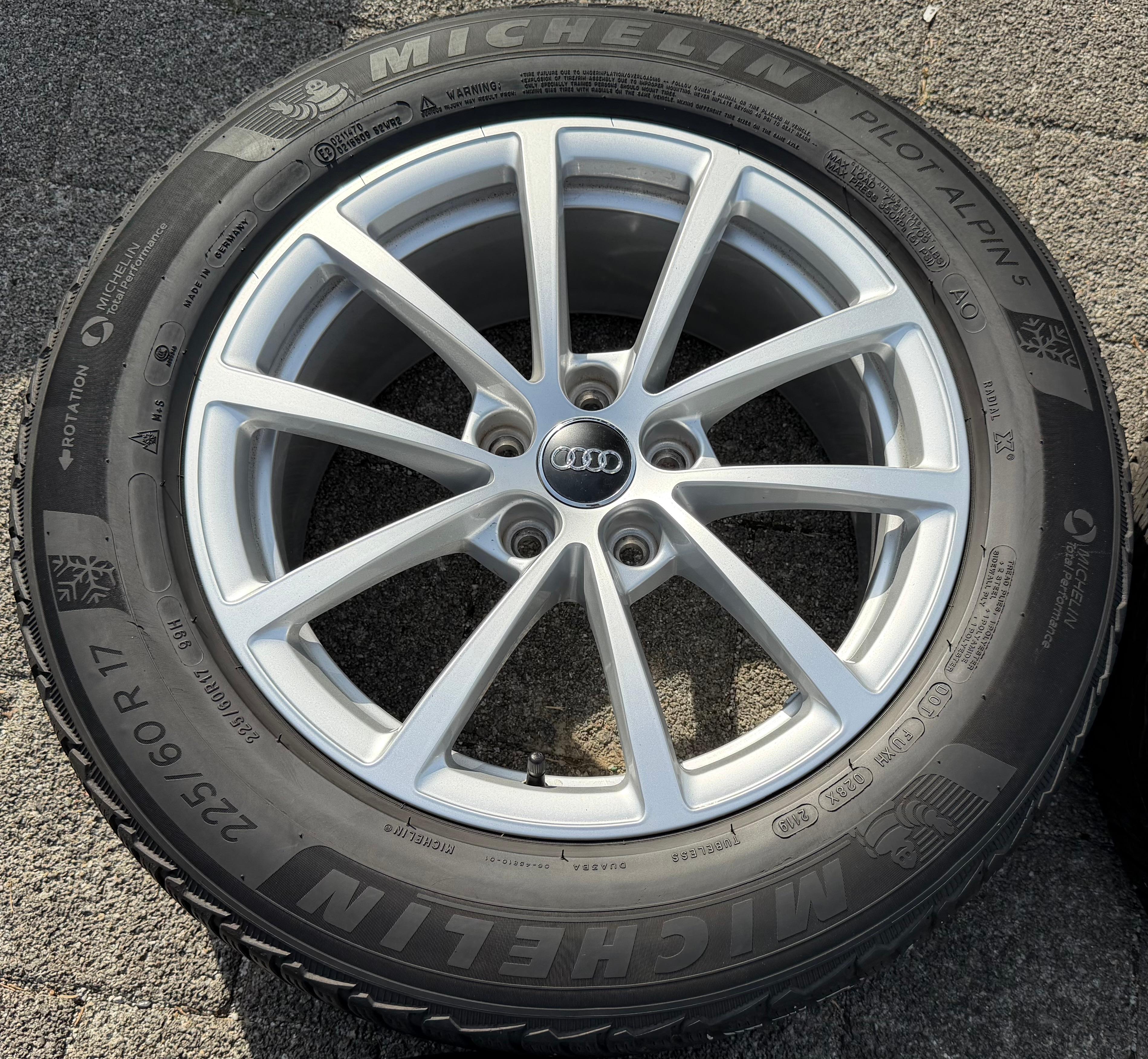 4 Original 17" Alu Winterräder Audi A6 4K C8 F2 225/60R17 99H 4K0601025 Michelin