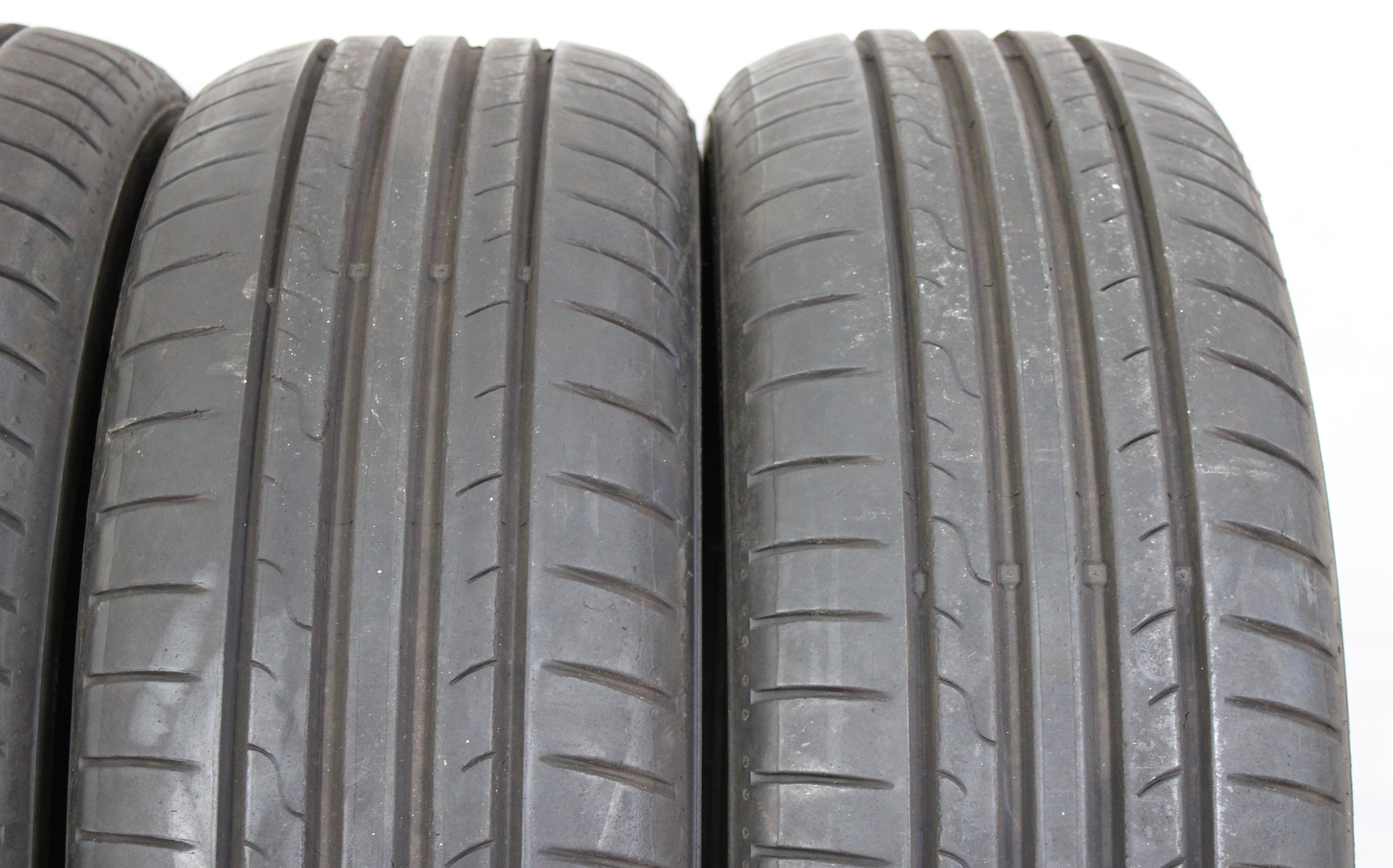 4 x 205/60R16 92V Sommerreifen Dunlop Sport Bluresponse 6,5-7mm 2x2018/2x2021