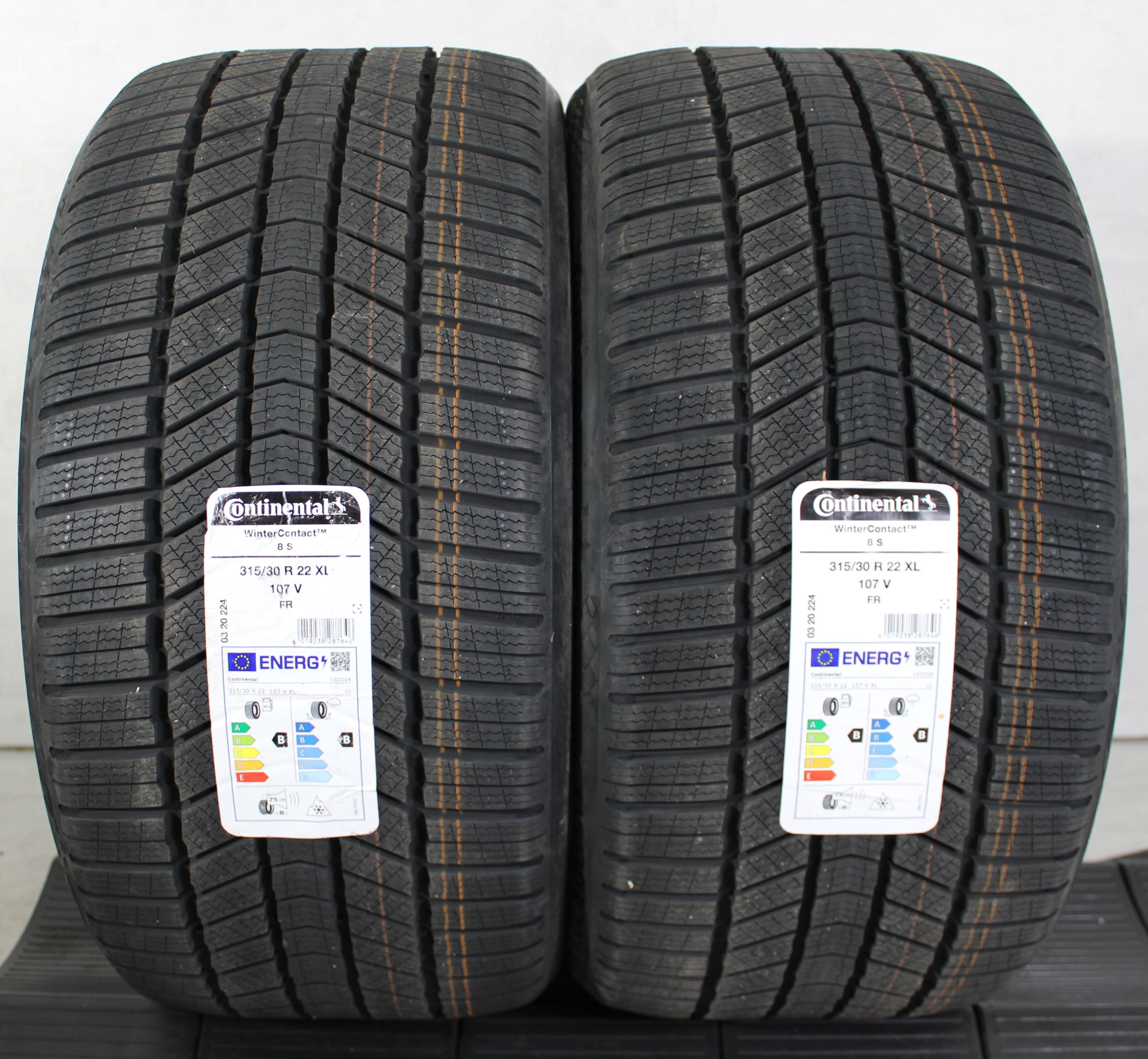 2 x 315/30R22 107V Winterreifen Continental WinterContact 8 S EV 2024 XL NEU