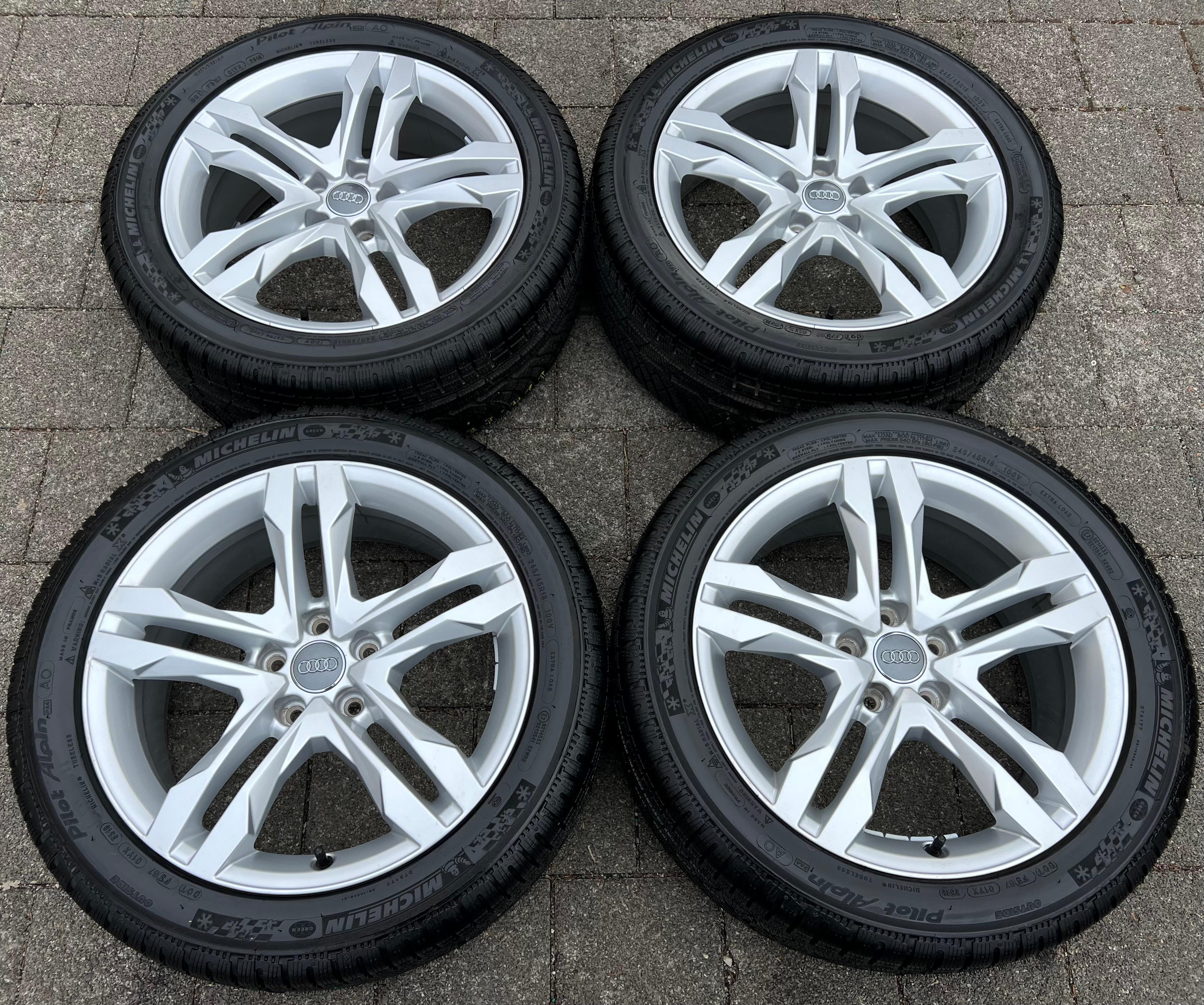 4 ORIGINAL 18" ALU WINTERRÄDER AUDI A4 ALLROAD 8W B9 8W9601025B 245/45R18 100V