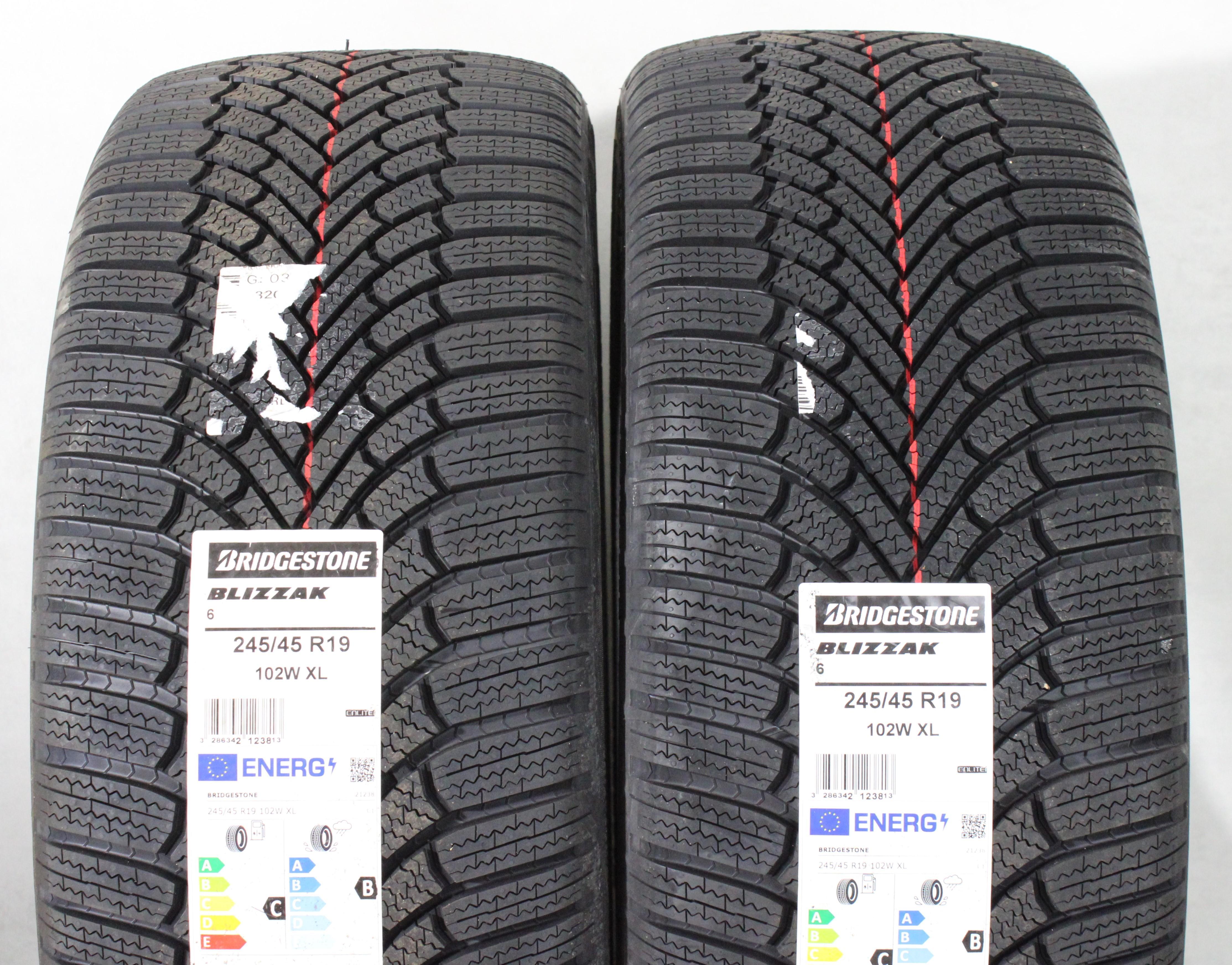 2 x 245/45R19 102W Winterreifen Bridgestone Blizzak 6 Enliten 2024 NEU