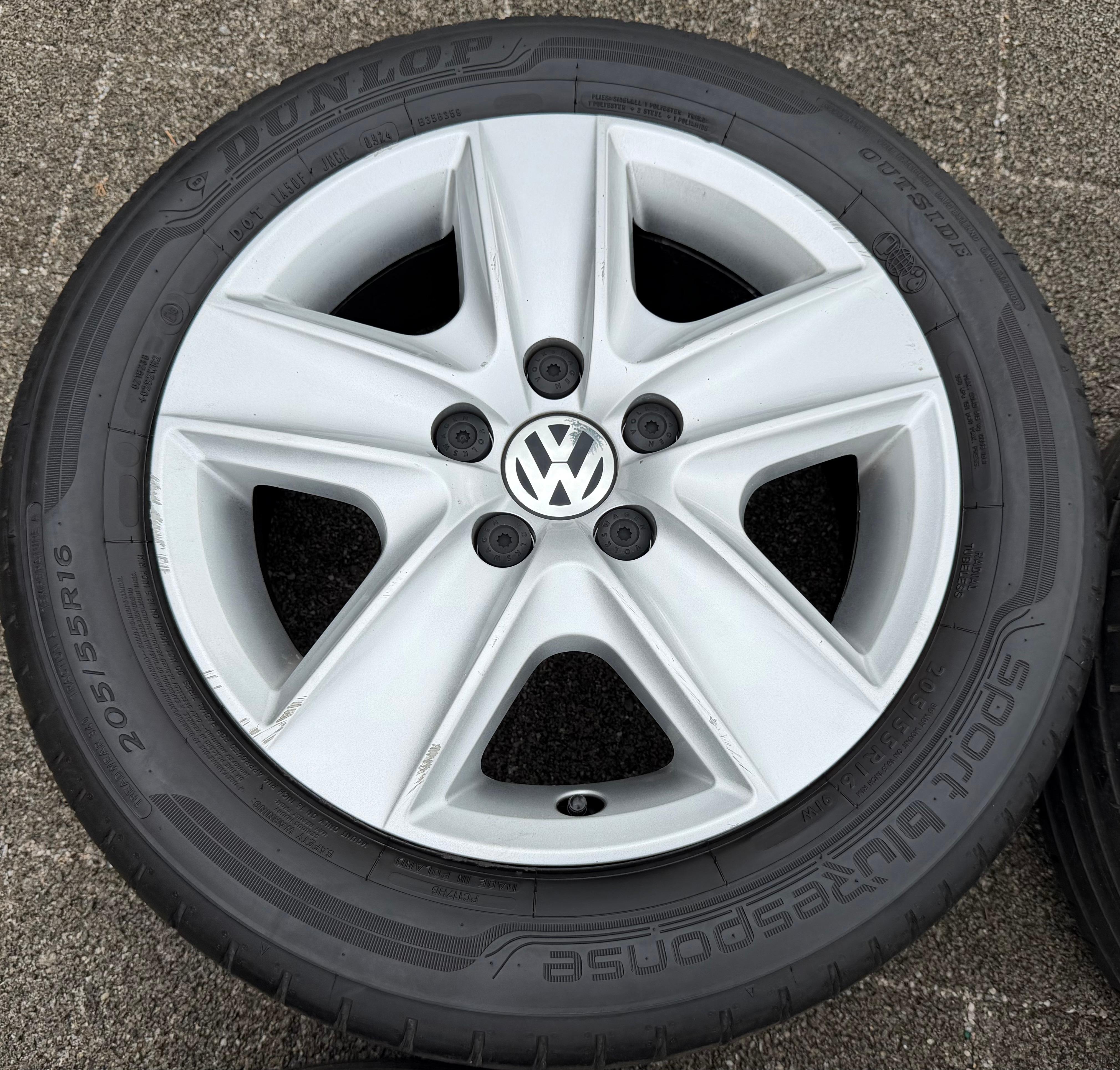 4 ruote estive originali da 16" VW Golf 5/6 Touran 5K0601027 205/55R16 91W