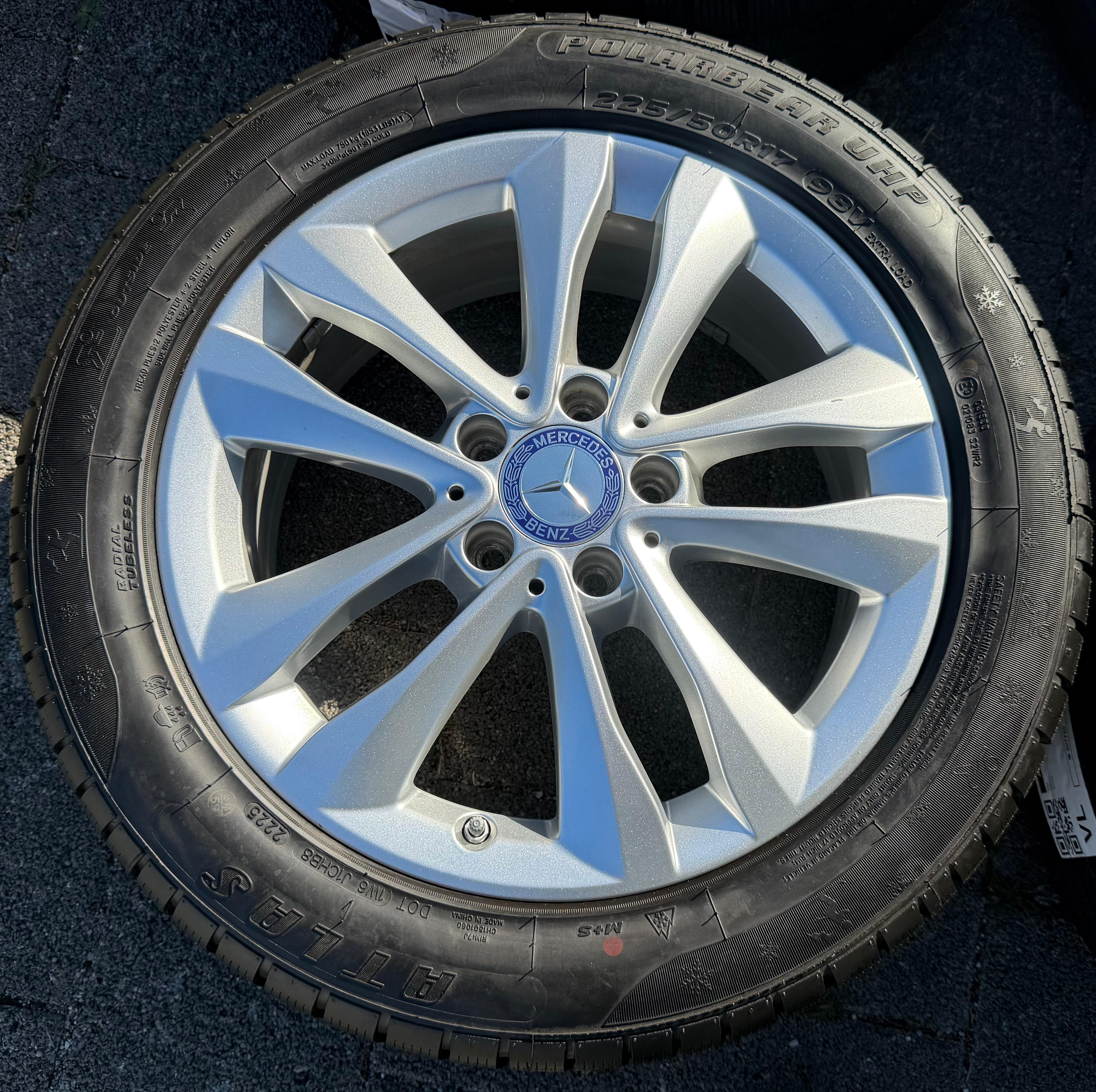 4 Original 17" Alu Winterräder Mercedes C-Klasse W205 A2054018000 225/50R17 98V