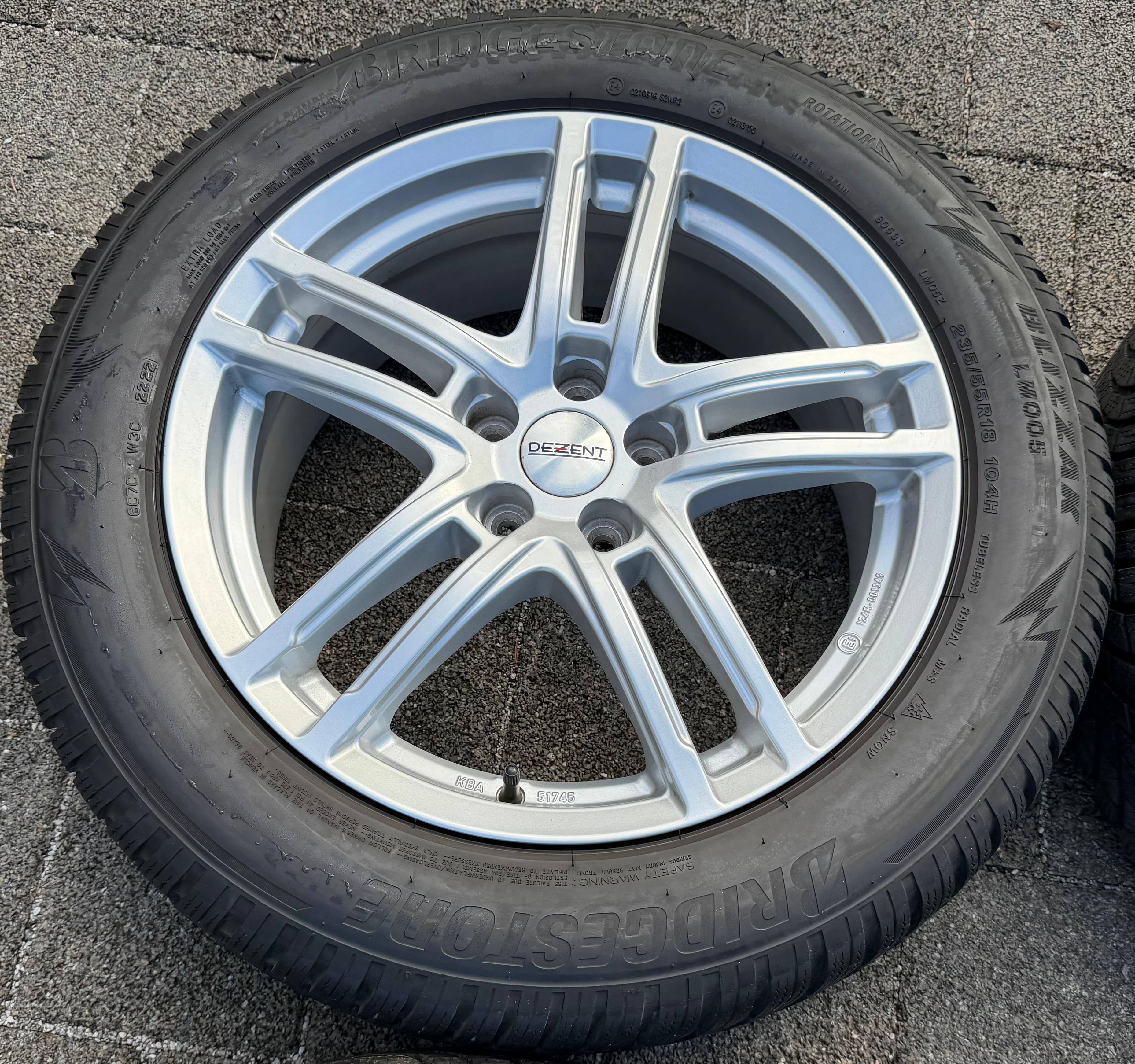 4 Alu 18" Winterräder Volvo S90 II V90 P XC40 C40 X 235/55R18 104H Bridgestone