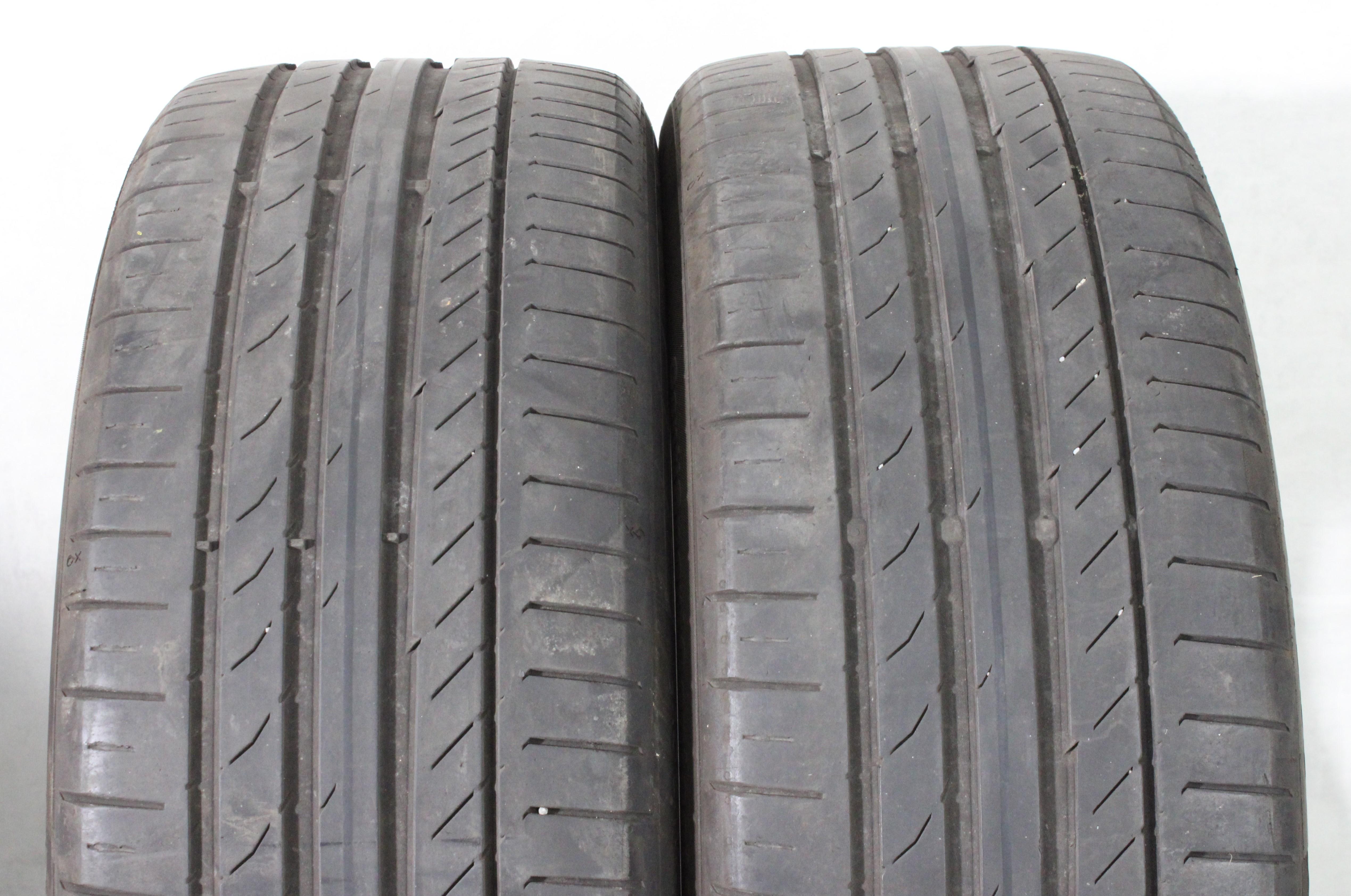 2 pneus d'été Continental Sport Contact 5 225/45R19 92W, profondeur de sculpture 4-4,5 mm, année 2018