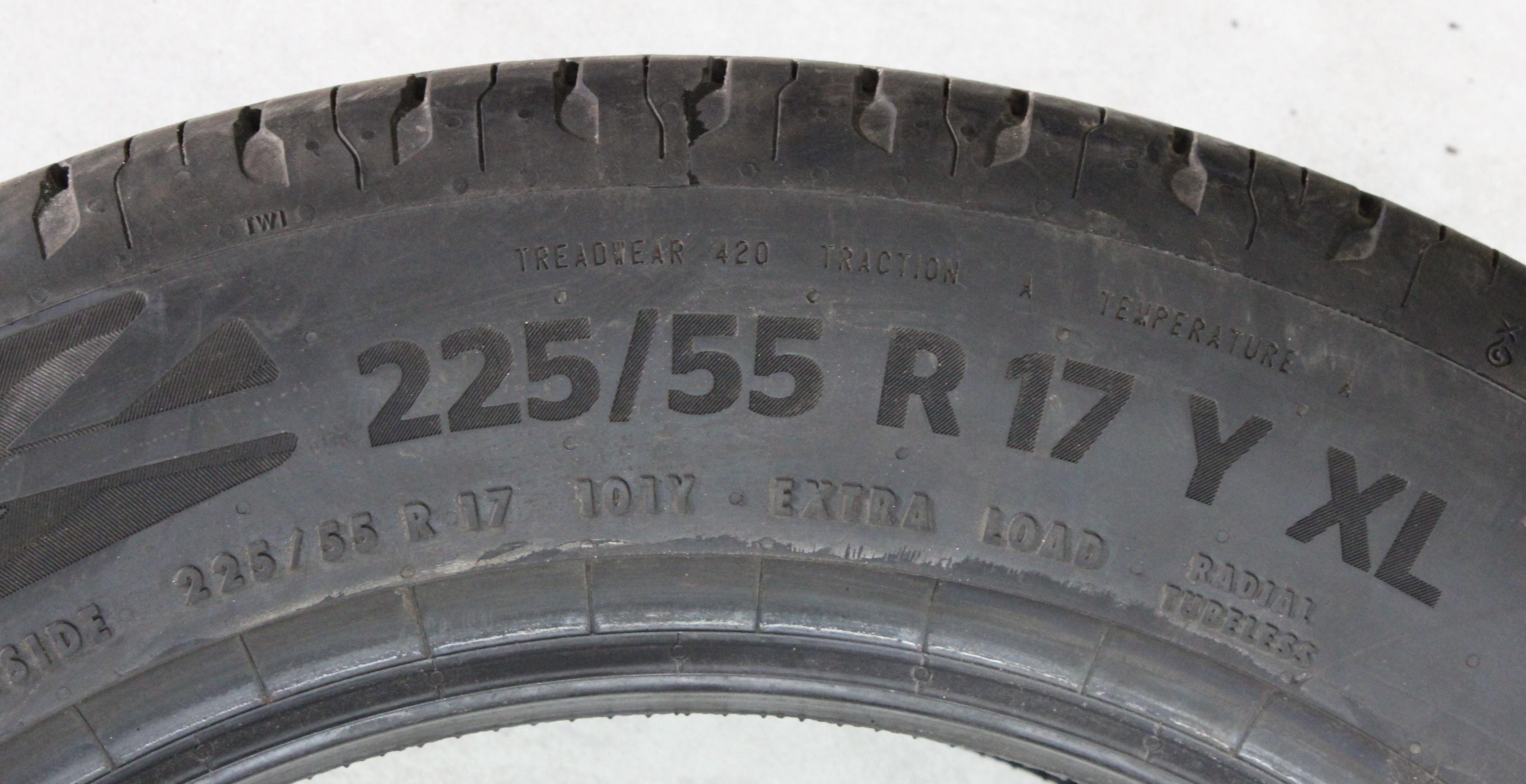 4 x 225/55R17 101Y neumáticos de verano Continental Eco Contact 6 I* 5,5-6mm 2023 XL