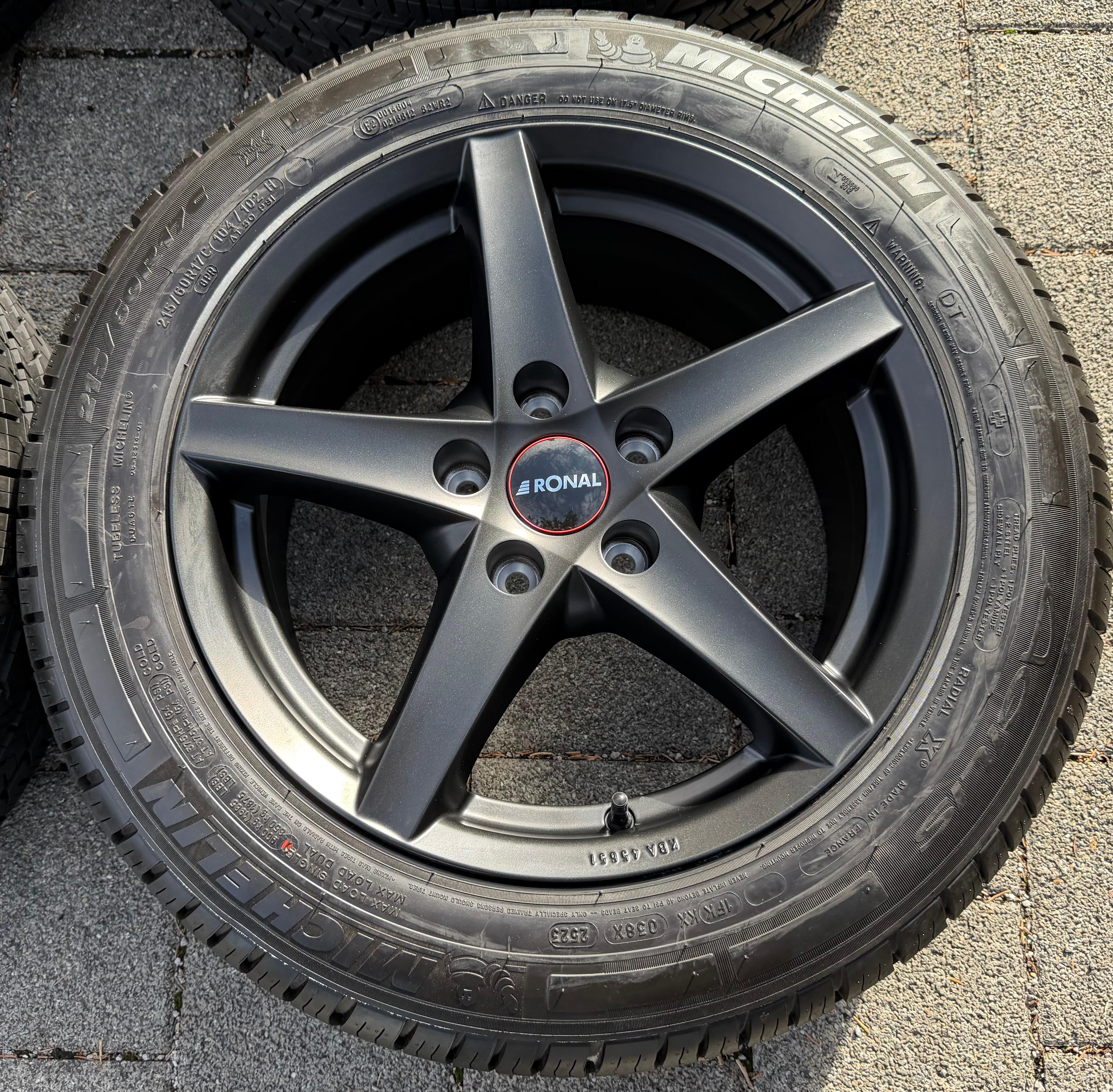 4 Ronal Alu 17" Sommerräder VW BUS T5 T6 T6.1 215/60R17C 104/102H Michelin Agilis 2023