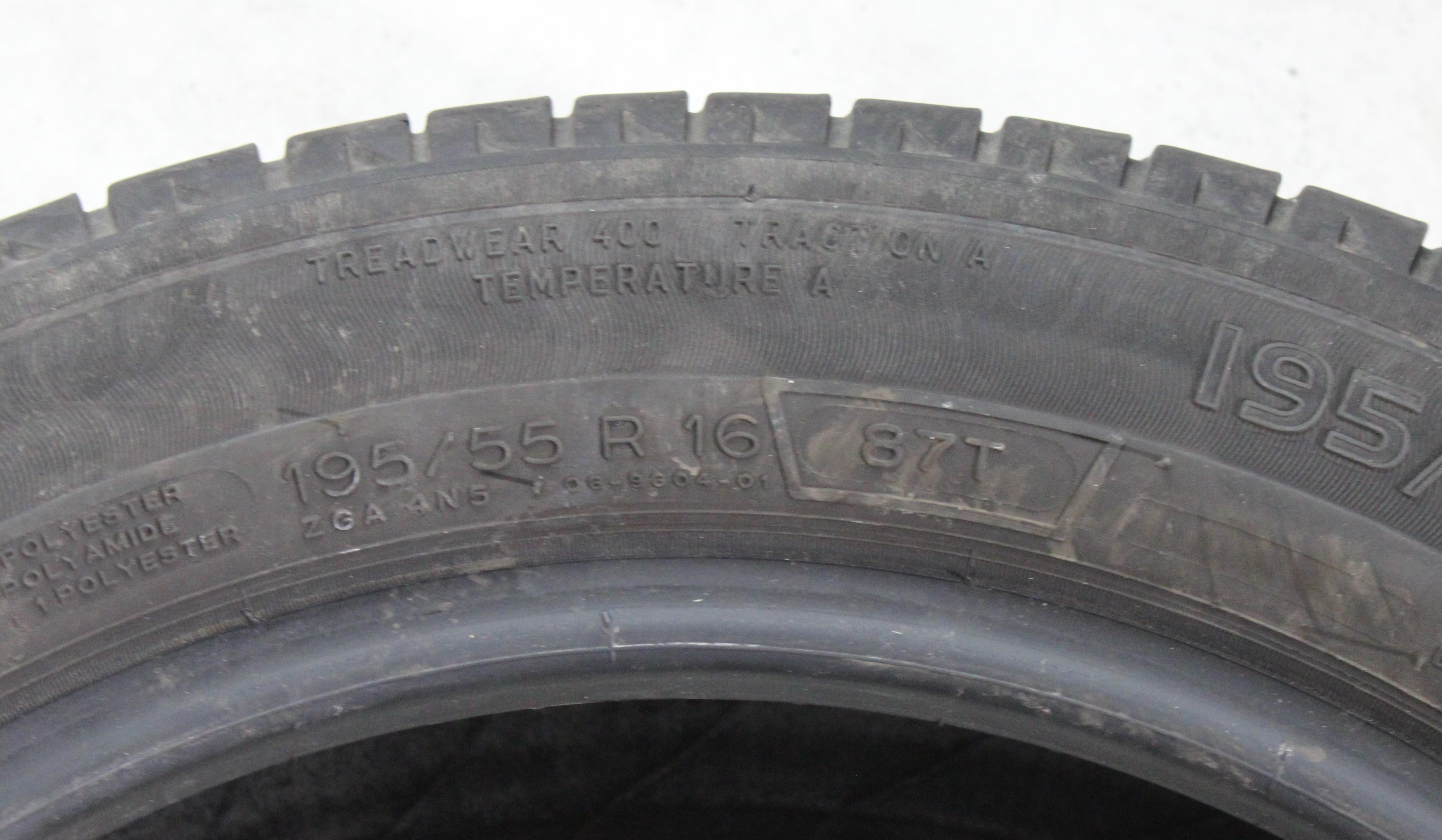 4 x 195/55R16 87T Sommerreifen Michelin Energy Saver S1 1x5-5,5mm/3x5,5-6mm 2015