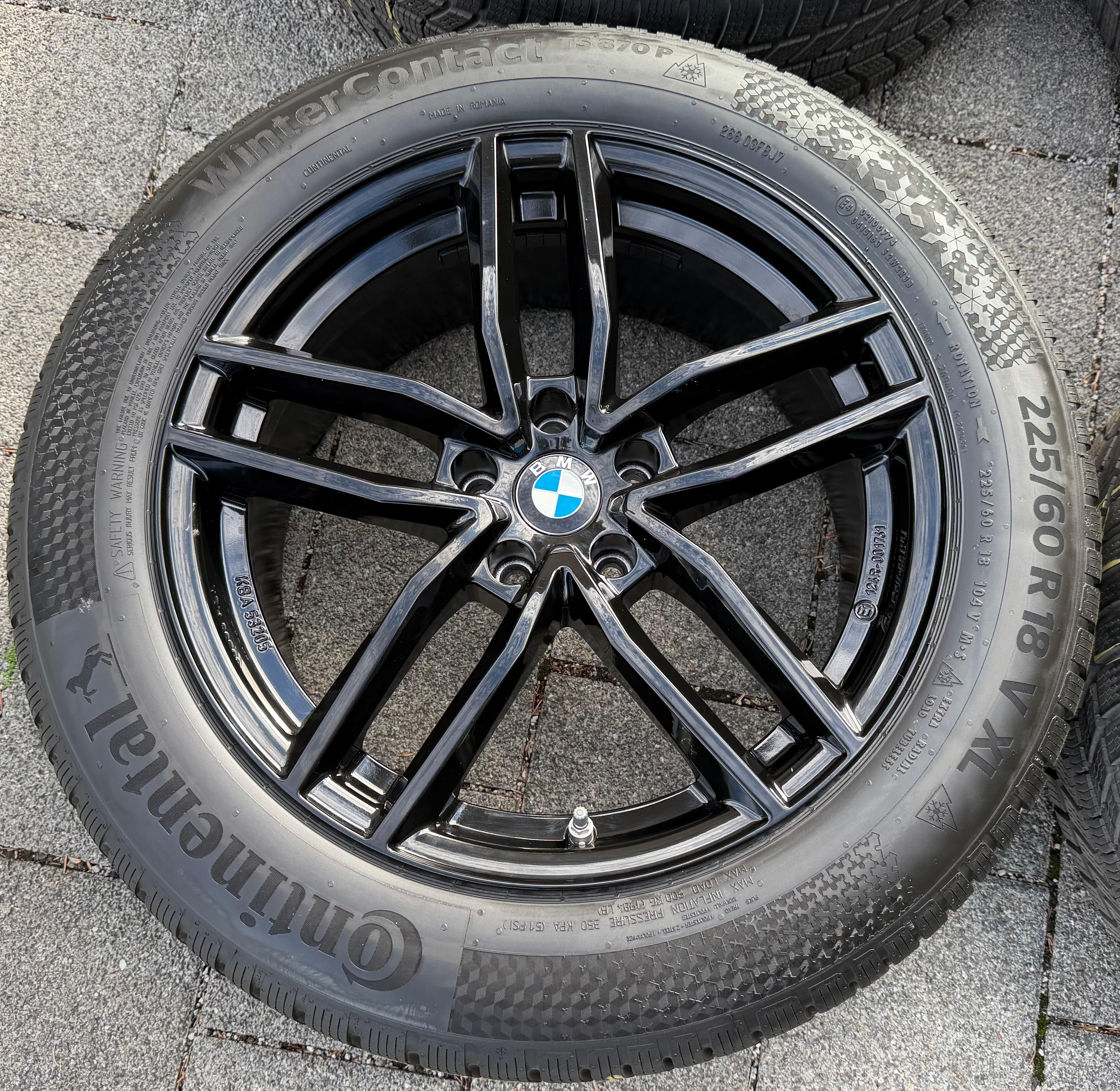 4 ruedas de invierno de aluminio de 18" para BMW X3 G01 X4 G02 225/60R18 104V Continental 2023 RDKS