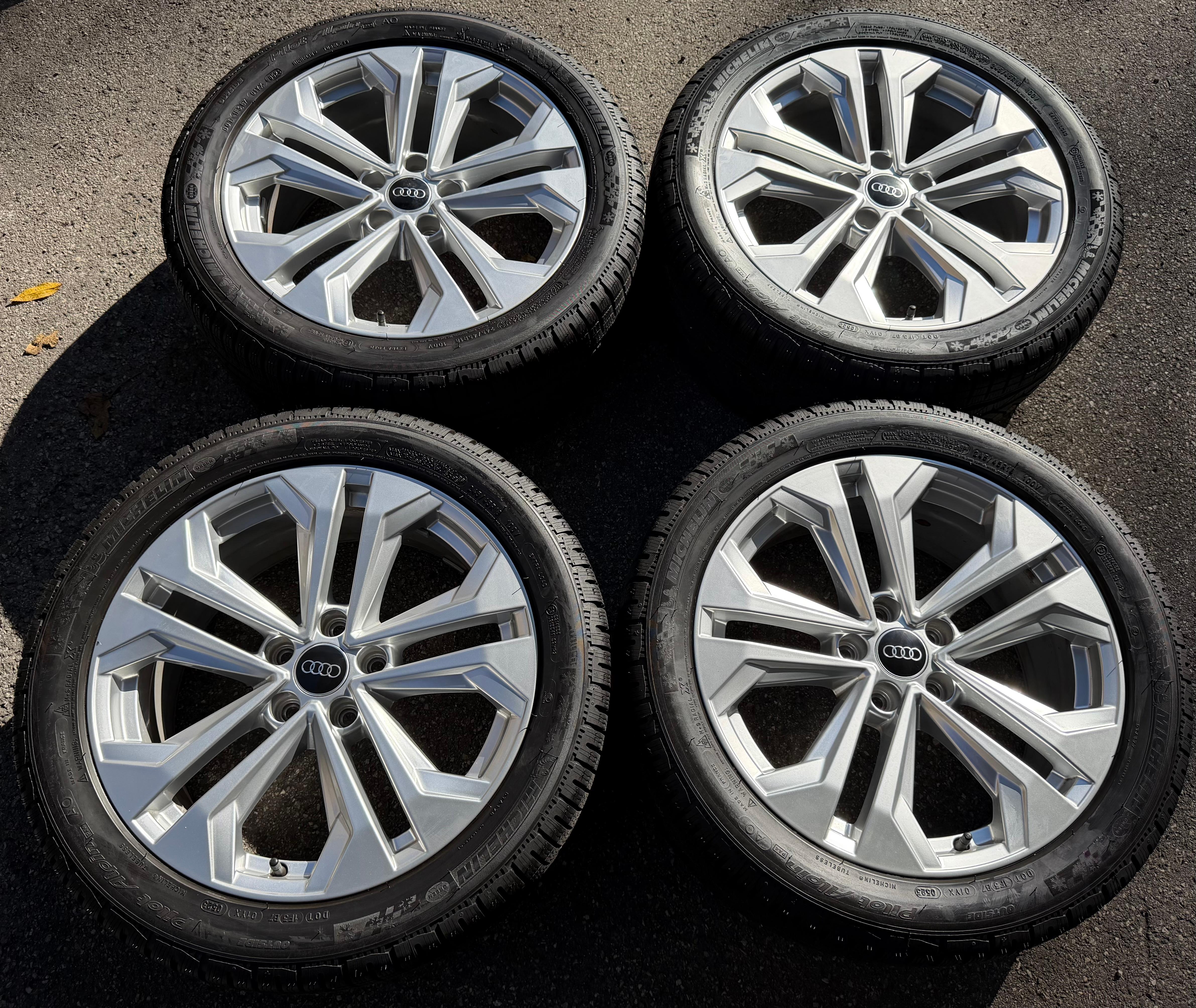 4 ruedas de invierno de aleación originales de 18" para Audi A4 Allroad 8W B9 8W9601025L 245/45R18 100V Michelin