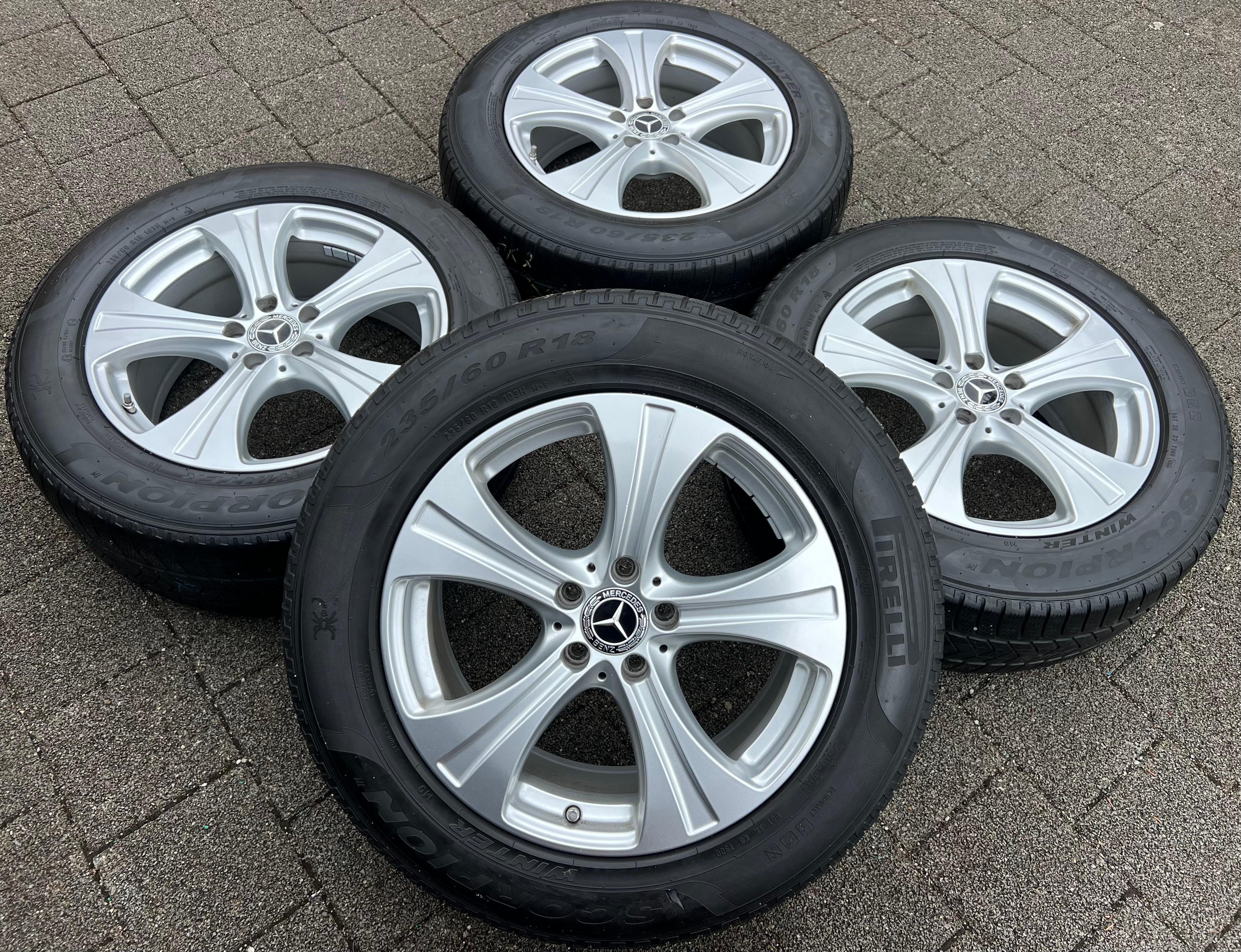 4 RUOTE ORIGINALI IN ALLUMINIO DA 18" MERCEDES GLC-CLASS A2534010800 W253 8x18 ET38