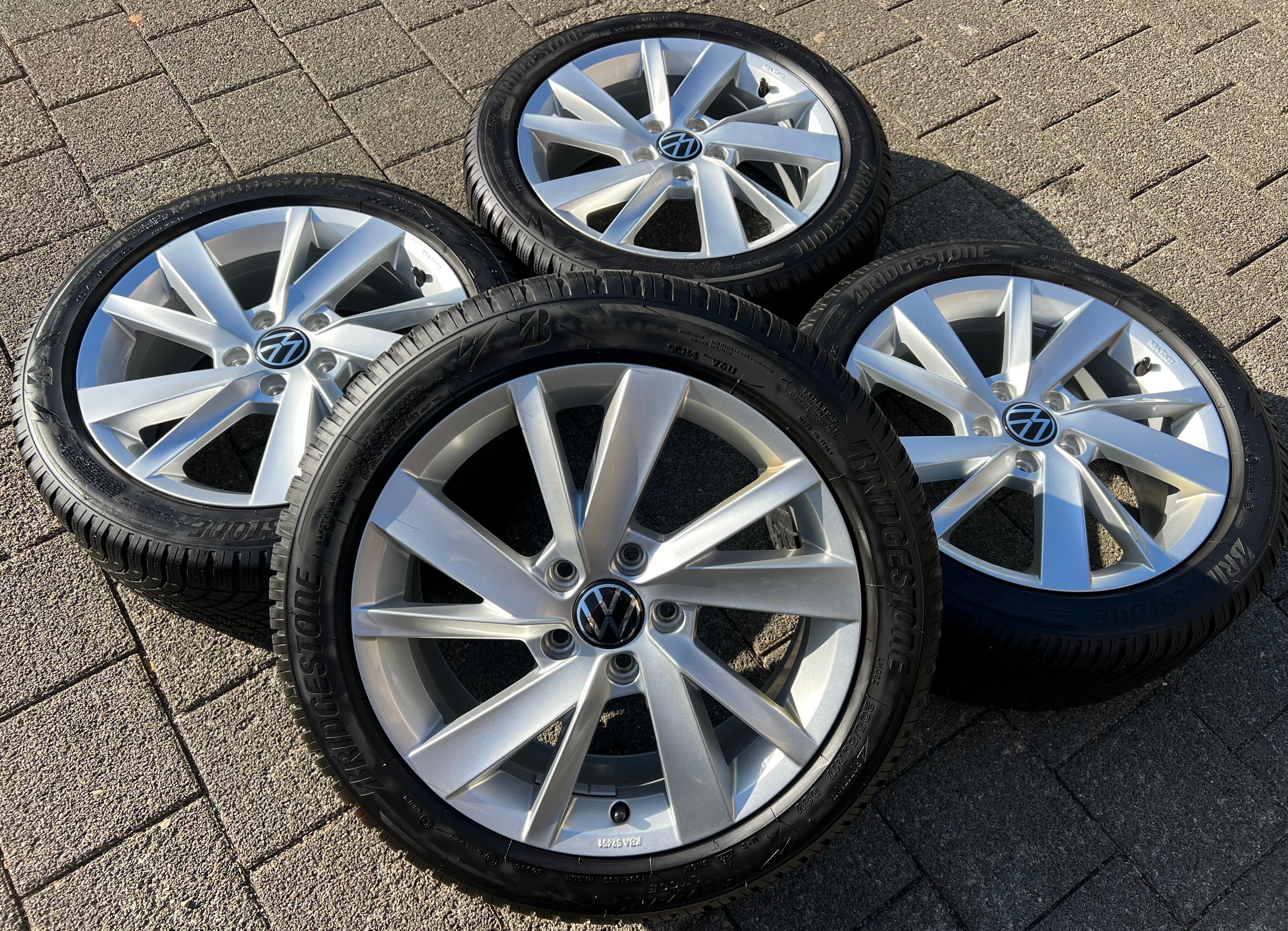 4 ORIGINAL 17" ALUFELGEN FELGEN VW GOLF VIII 8 5H0071497 6,5x17 ET46 FREIHAUS