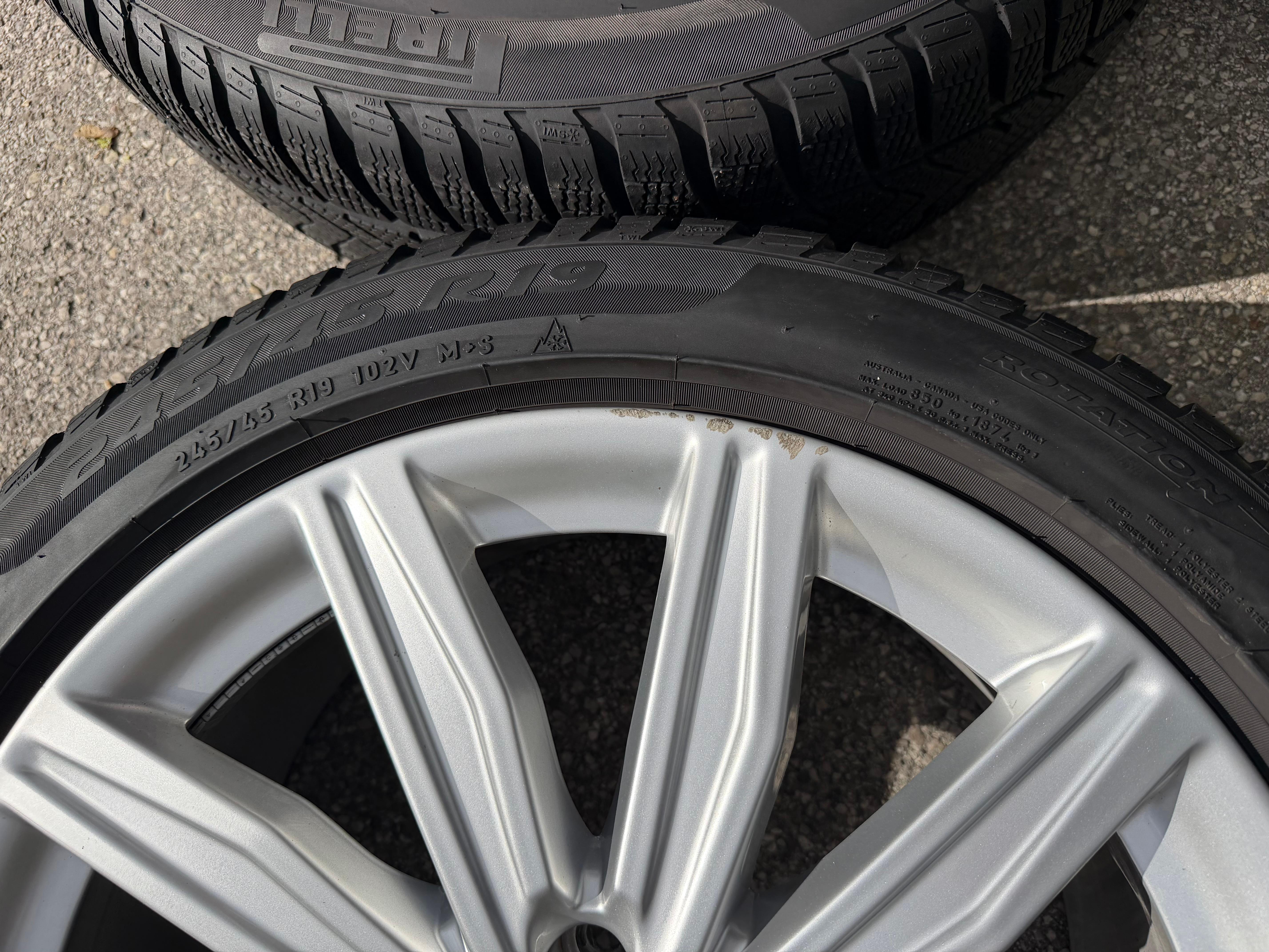 4 ruote complete in lega originali da 19" per inverno Audi A6 S6 C8 4K 4K0601025M 245/45R19 102V Pirelli