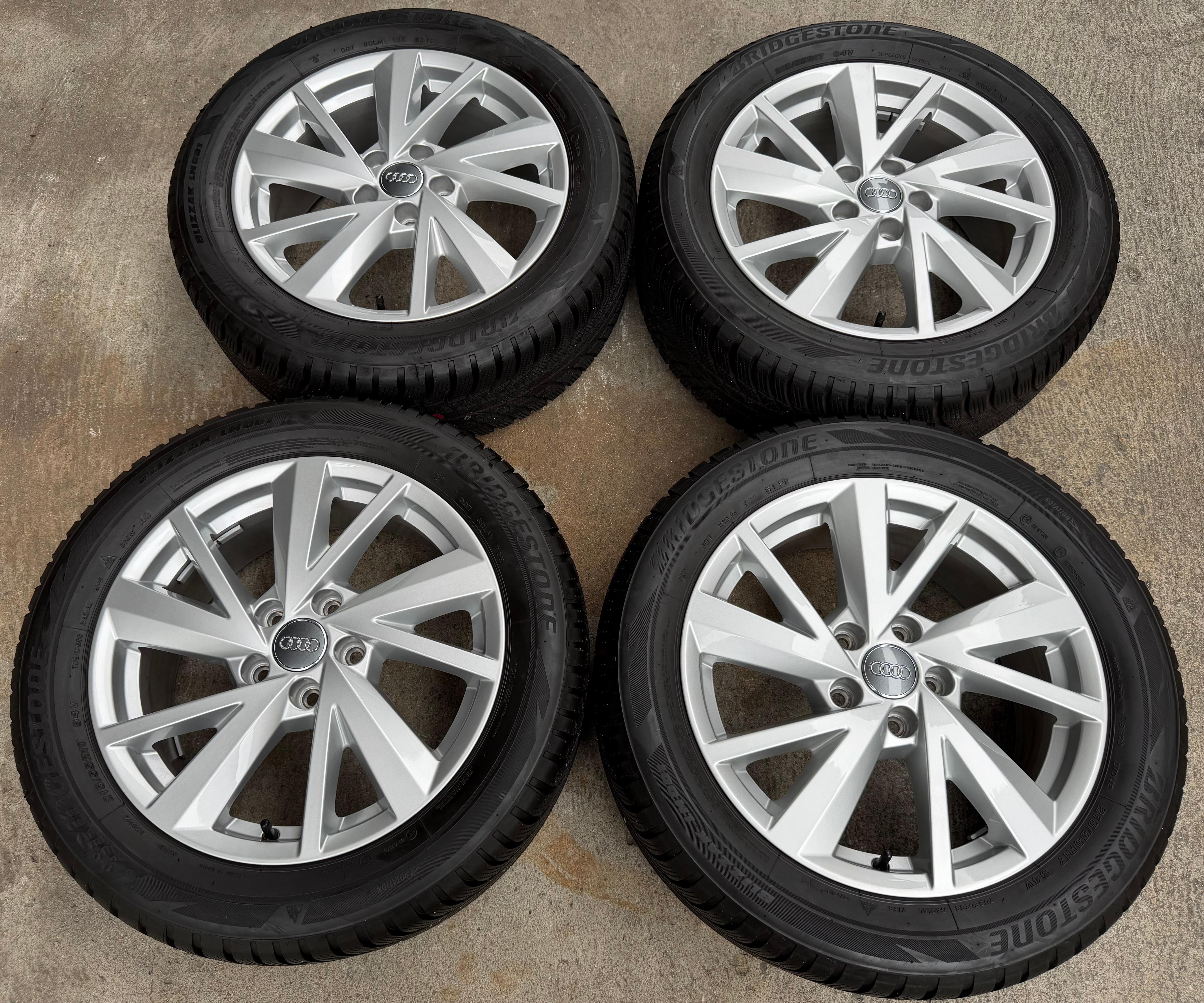 4 Original 17" Alu Winterräder Audi Q2 215/55R17 94V Bridgestone
