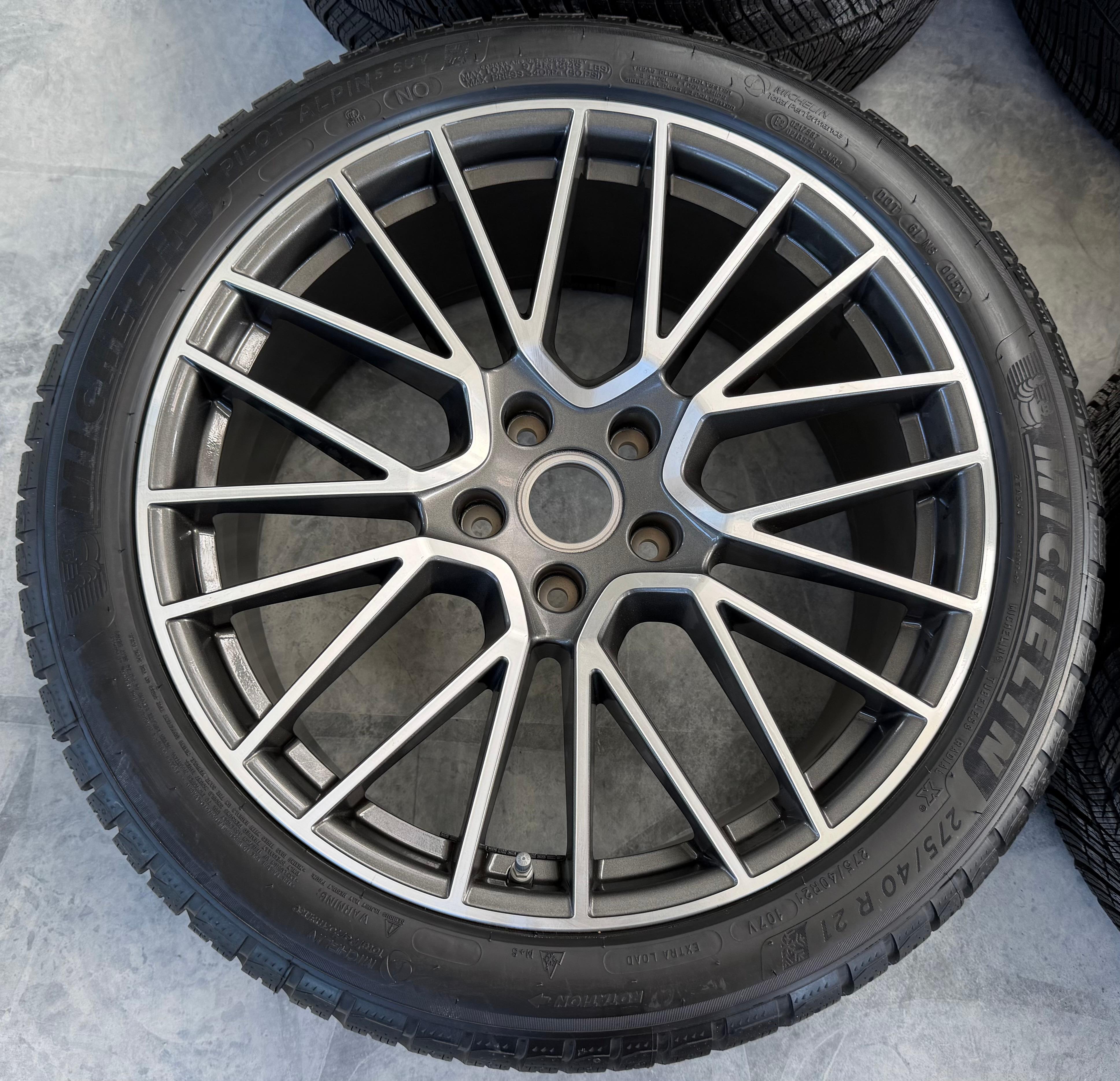 4 Original 21" Alu Winterräder Porsche Cayenne 9YA Michelin RDKS 9Y0601025BF 9Y3601025AC