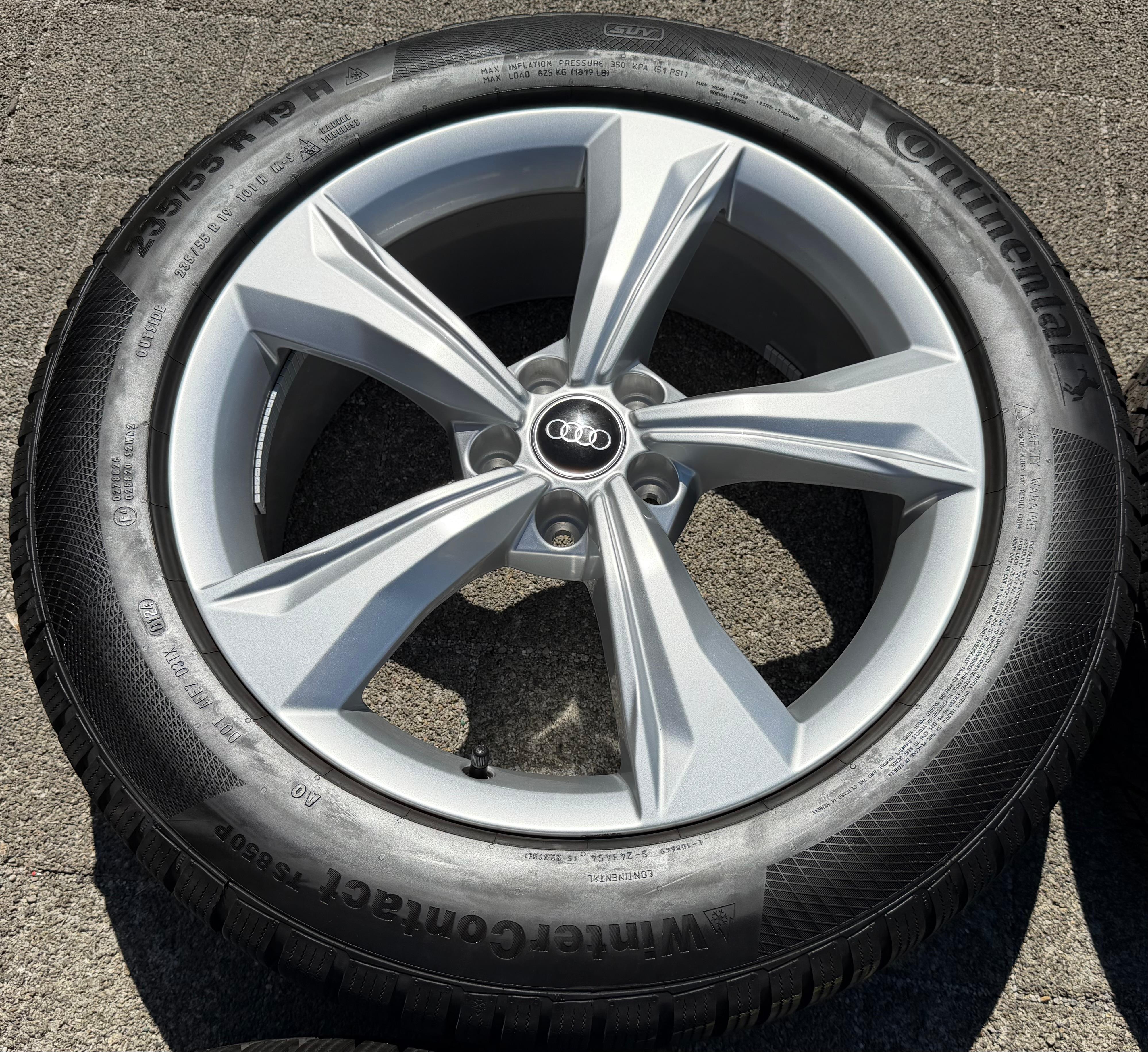 4 Original 19" Alu Winterräder Audi Q5 SQ5 FY 80A601025K 235/55R19 101H Continental 2024