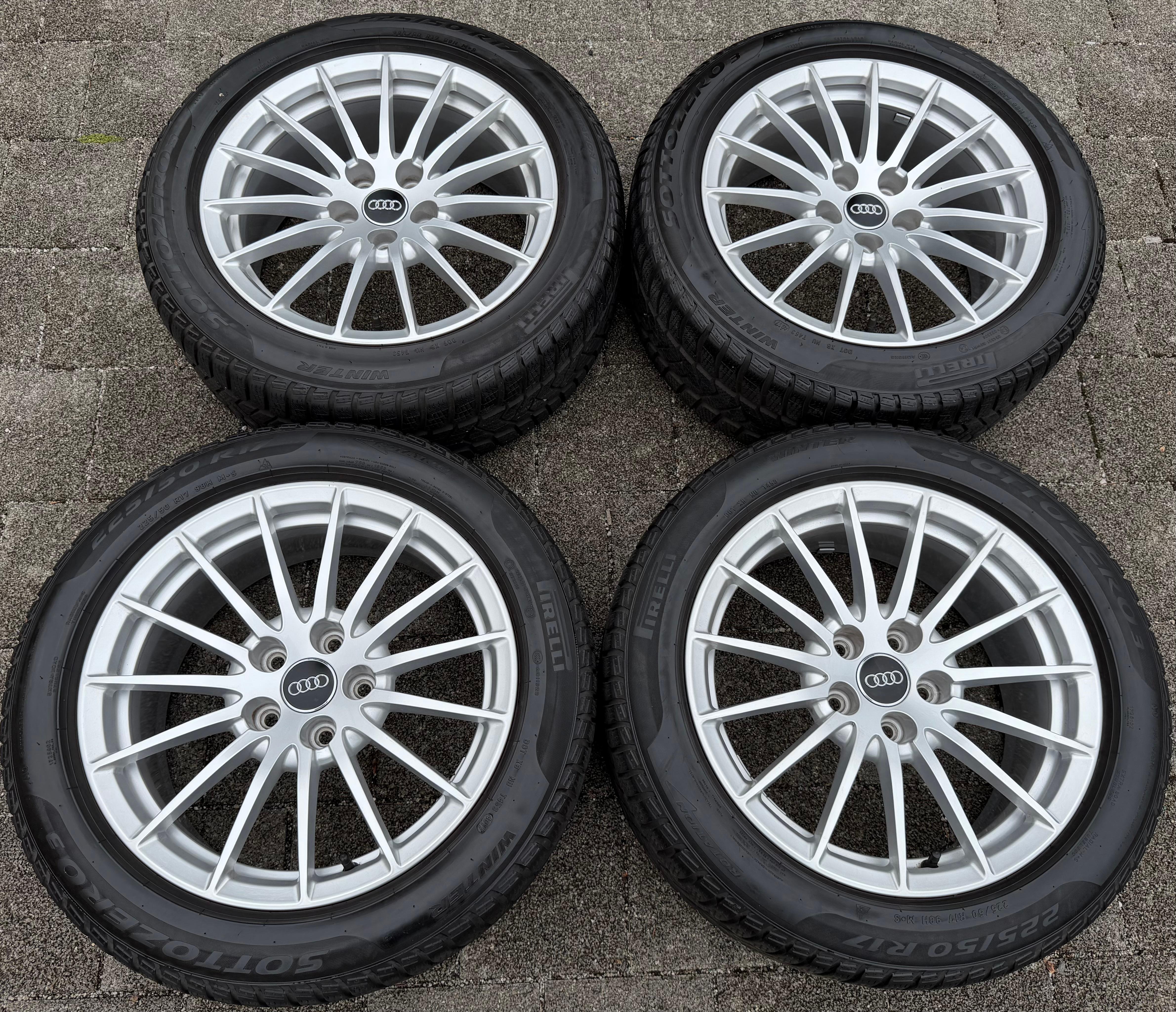 4 roues hiver complètes en aluminium d’origine 17" Audi A5 F5 8W 225/50R17 98H 8W0601025AE Pirelli