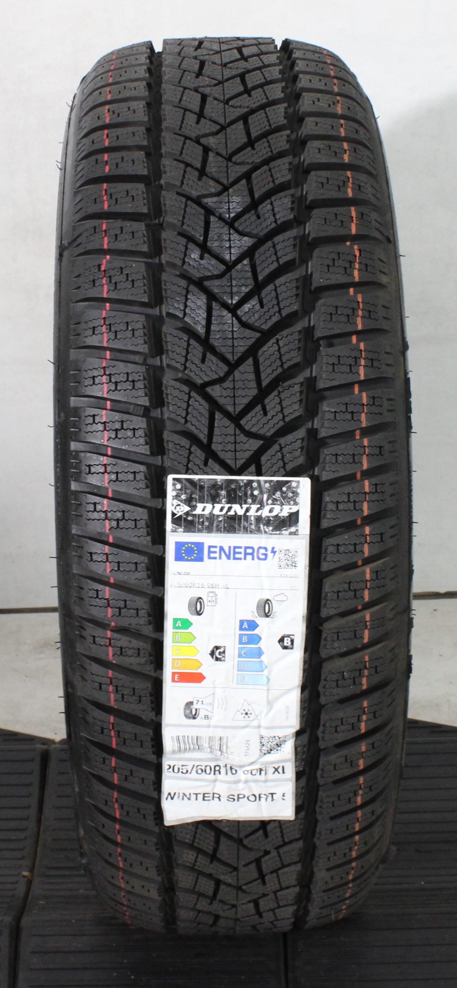 1 x 205/60R16 96H Winterreifen Dunlop Winter Sport 5 2022 NEU