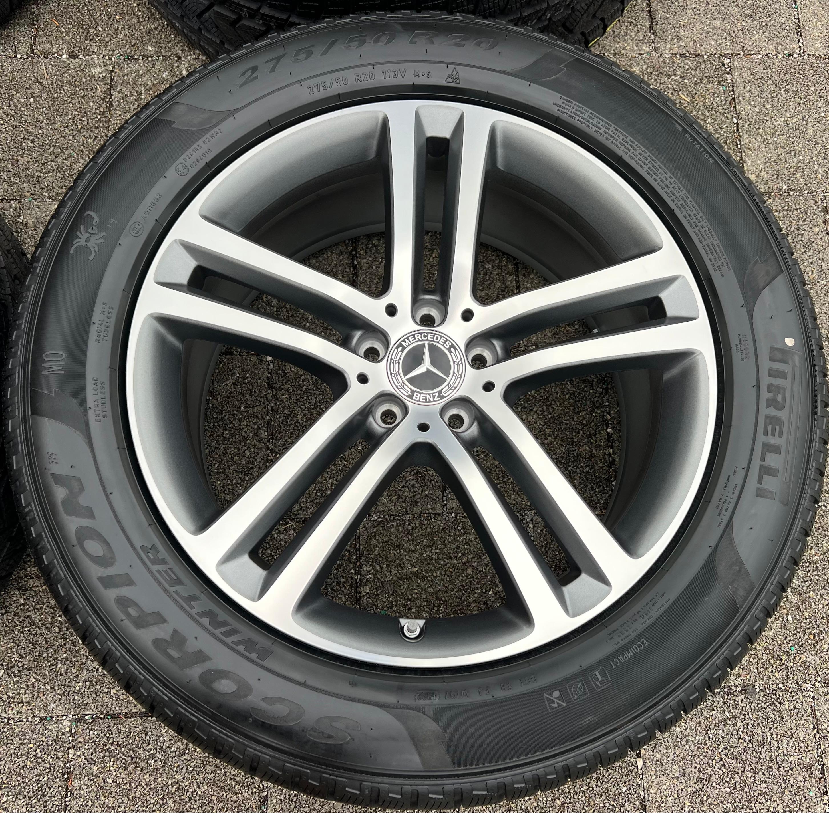 4 RUEDAS DE ALEACIÓN ORIGINALES DE 20" PARA INVIERNO MERCEDES GLE C167 V167 275/50R20 113 CON TPMS NUEVAS
