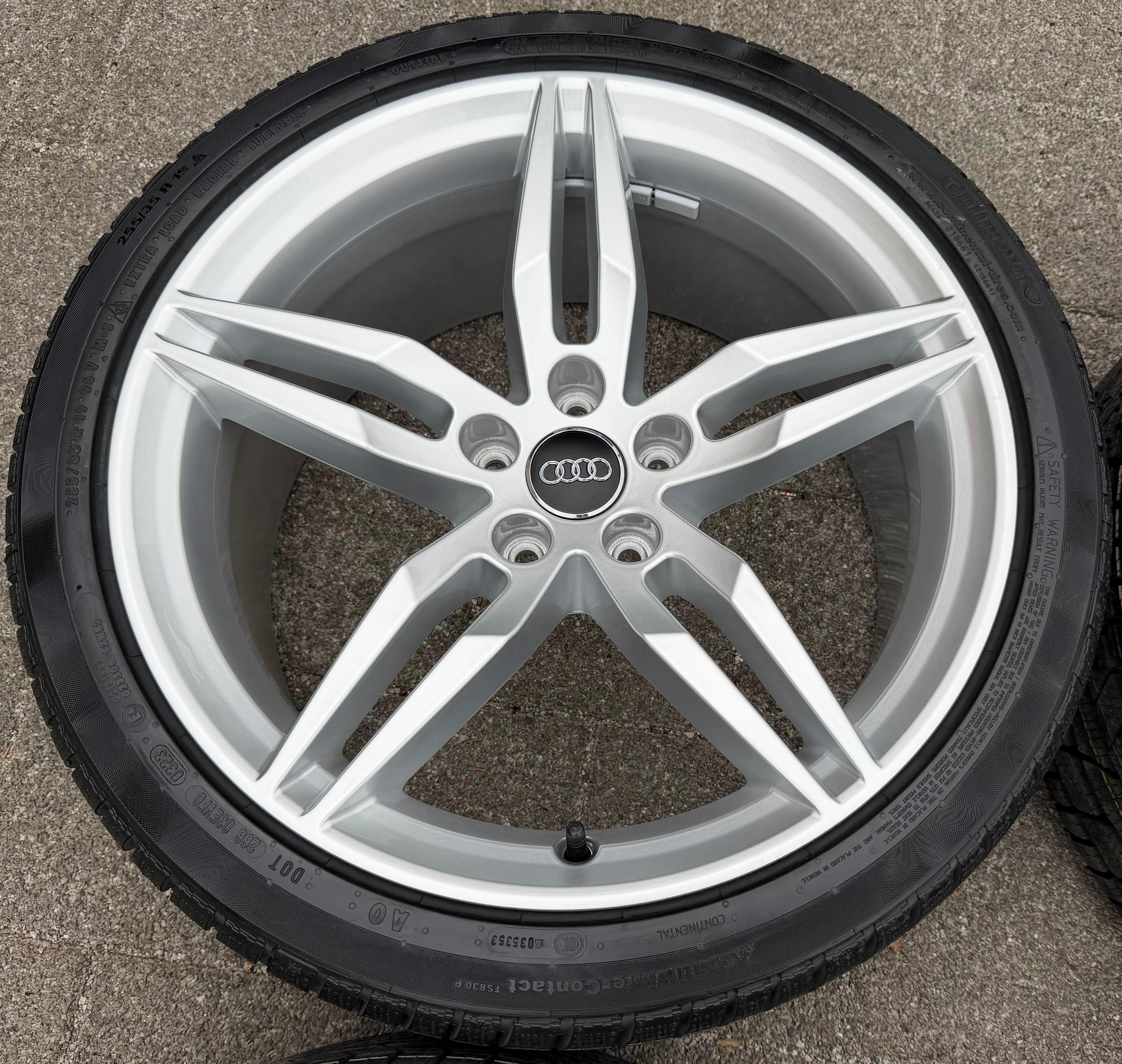 4 originele 19-inch aluminium wintervelgen voor Audi A5 S5 8W F5 8W0601025AM 255/35R19 96V NIEUW 2023