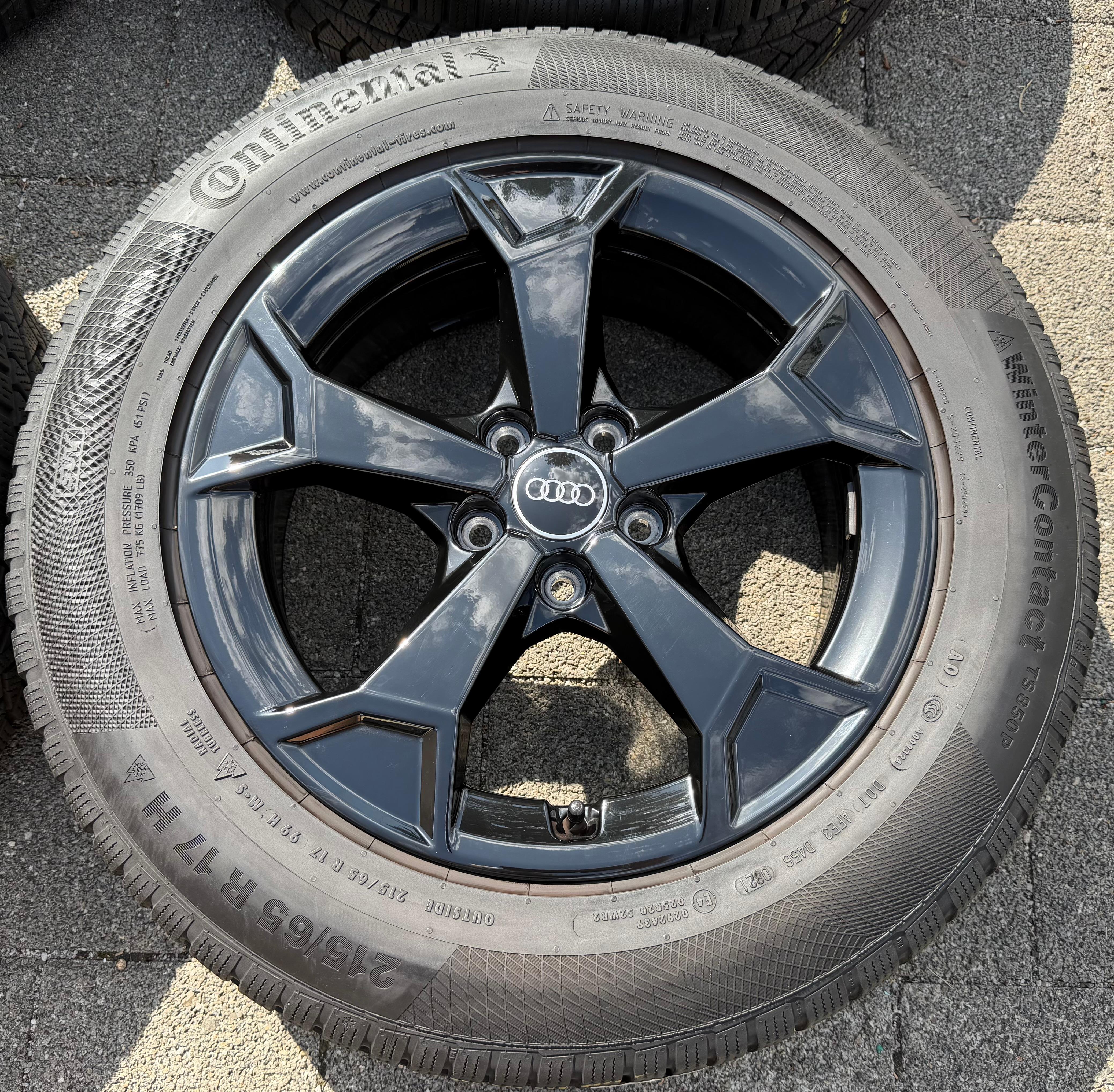 4 Original 17" Alu Sommerräder Audi Q3 F3 F3N 215/65R17 103H 83A601025AL Schwarz