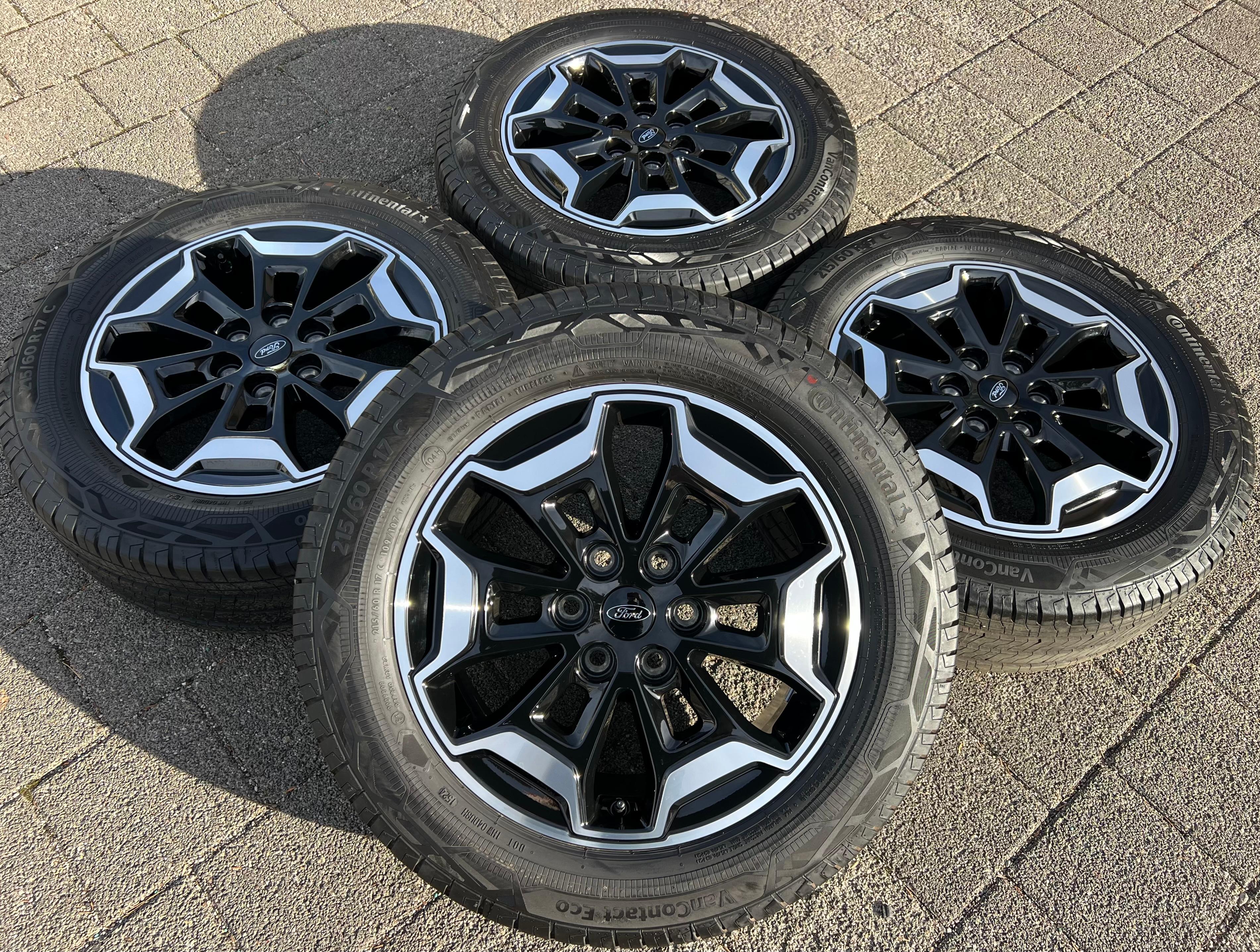 4 ORIGINELE 17" ALU-ZOMERWIELEN FORD TRANSIT TOURNEO CUSTOM NXN 2024 CONTINENTAL RDKS