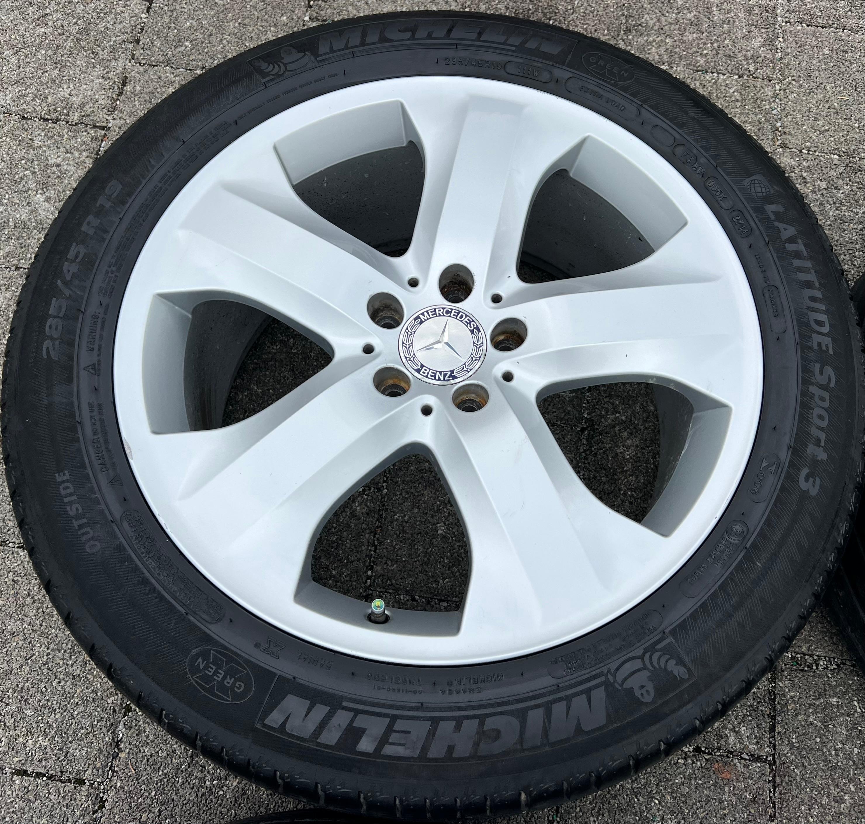 4 CERCHIONI IN LEGA DA 19" ORIGINALI MERCEDES CLASSE M ML W164 A1644015002 8,5x19 9,5x19 RA1644015102