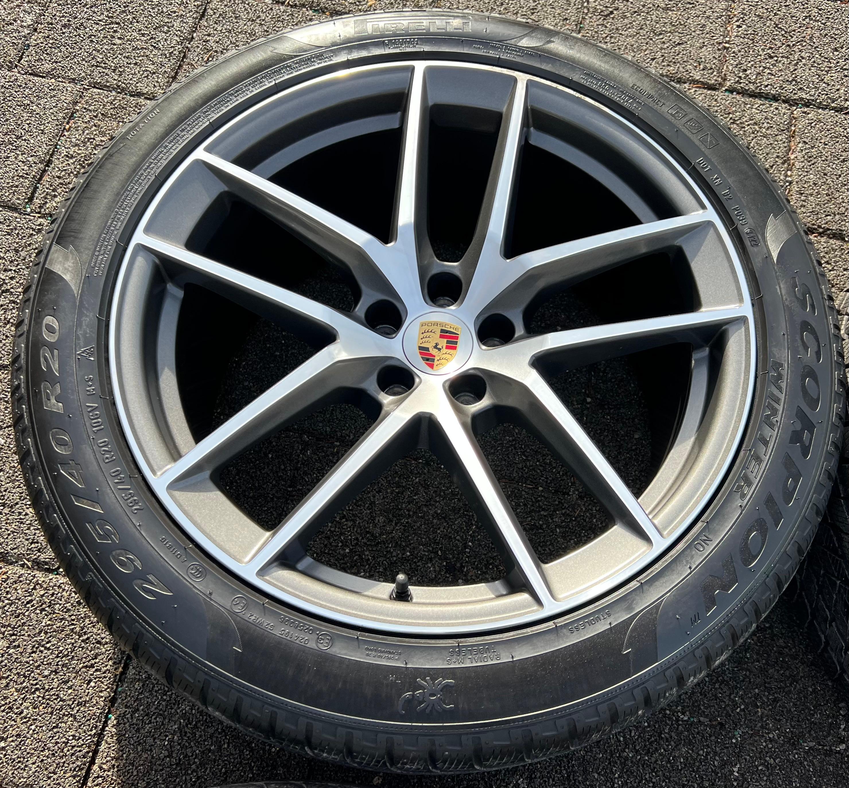 4 ORIGINAL 20" ALU WINTERRÄDER PORSCHE MACAN 265/45R20 104V 295/40R20 106V RDKS