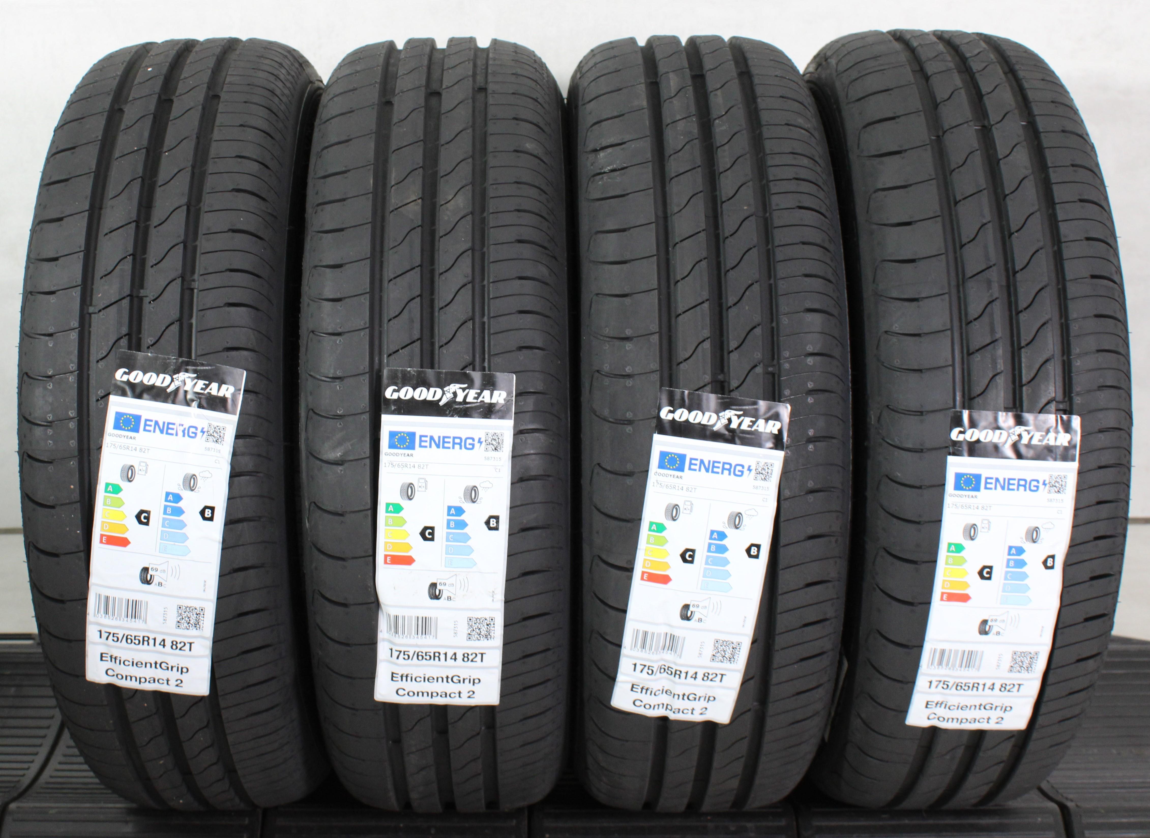 4 x 175/65R14 82T neumáticos de verano Goodyear Efficient Grip Compact 2 2025 NUEVO