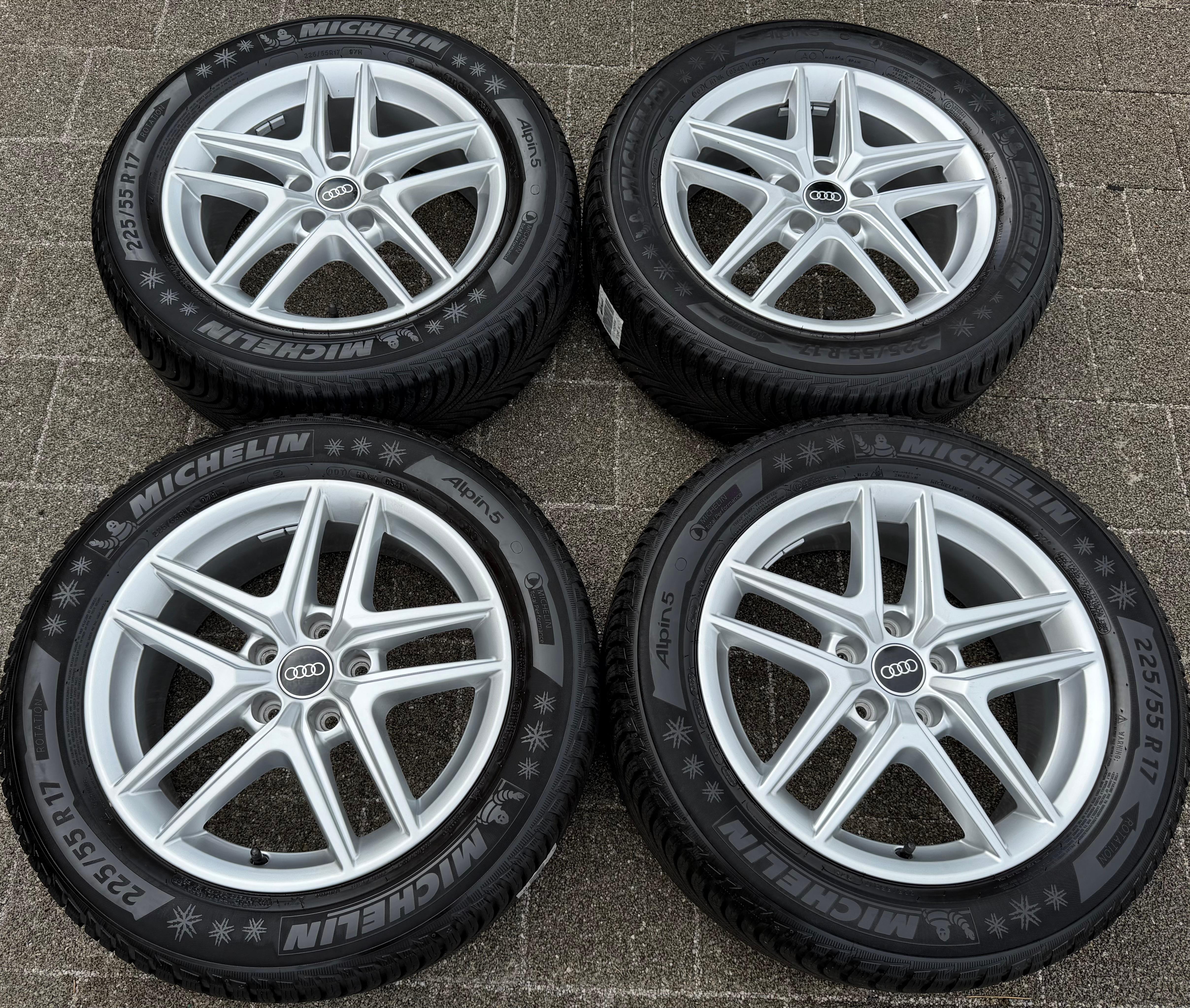 4 ORIGINAL 17" ALU WINTERRÄDER AUDI A4 ALLROAD 8W B9 225/55R17 97H 8W9601025D