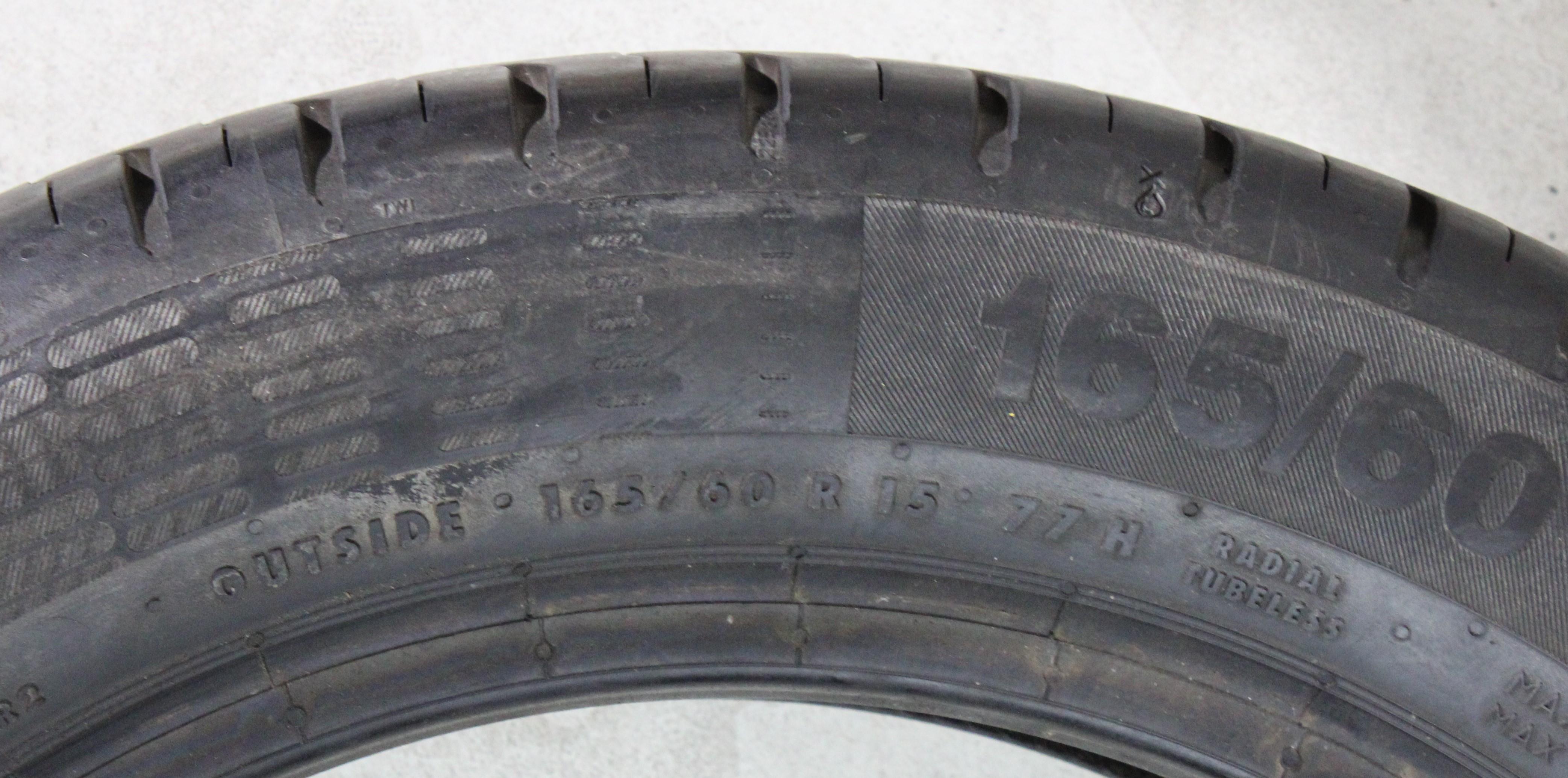 1 x 165/60R15 77H Sommerreifen Continental Eco Contact 5 5,5-6mm 2015