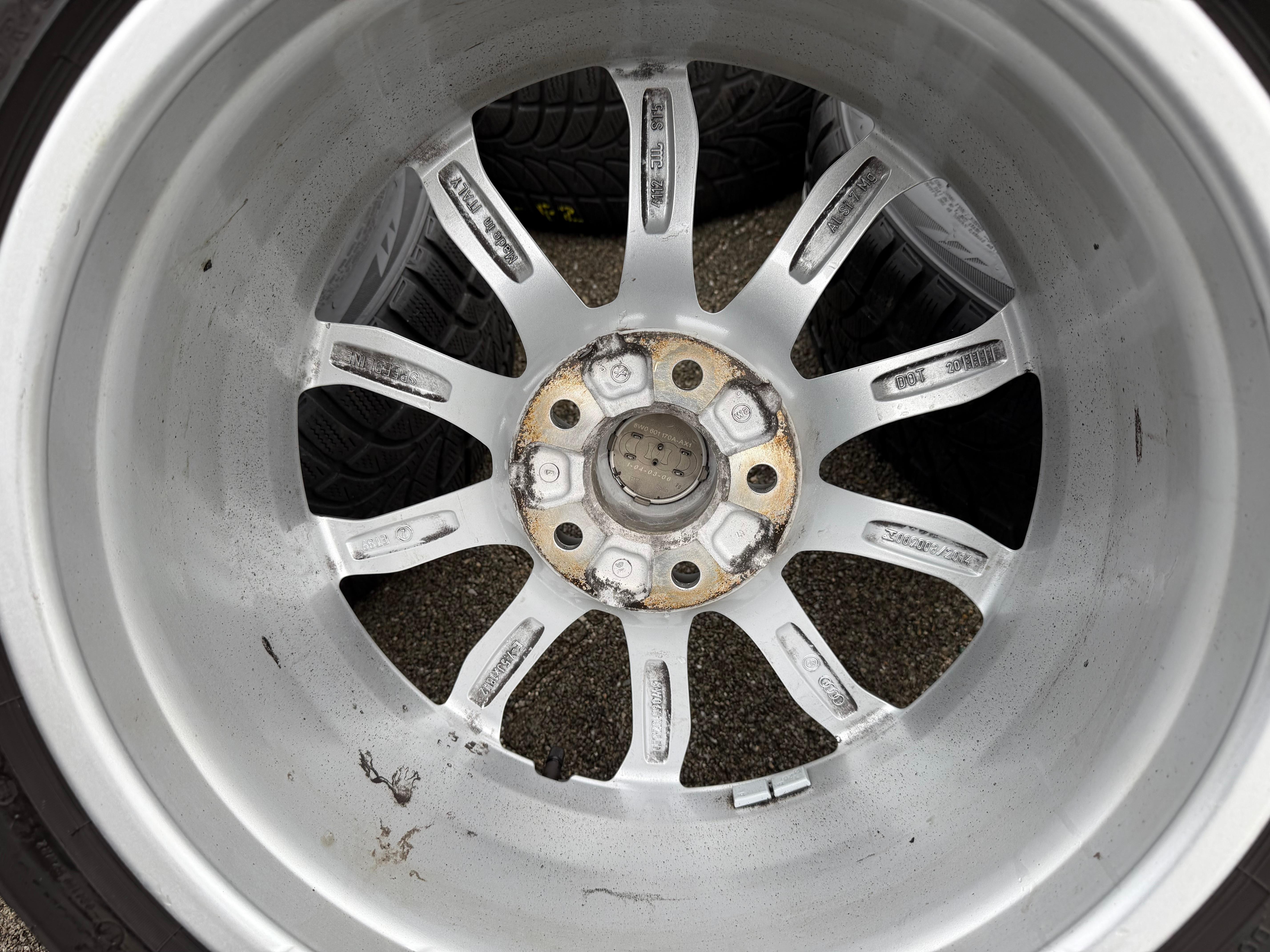 4 ruedas de invierno de aluminio originales de 18" para Audi A4 S4 8W 8W0601025ED 225/45R18 95H Bridgestone
