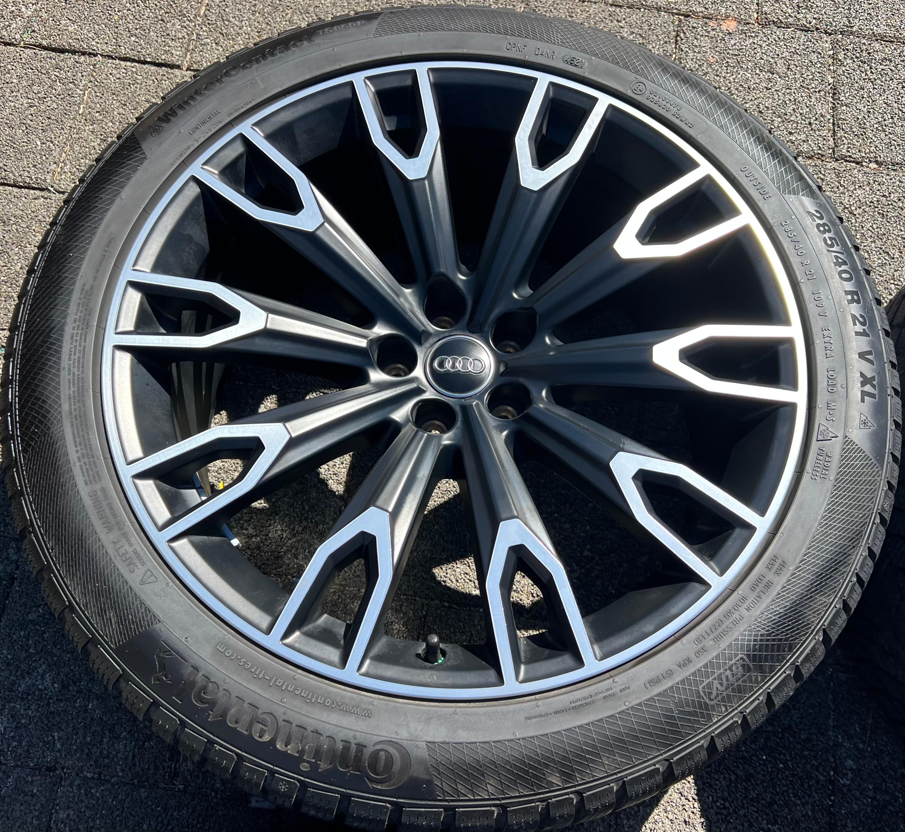 4 ORIGINAL 21" ALU WINTERRÄDER AUDI Q7 4M TALEA 4M0071491 285/40R21 109V FREIHAU