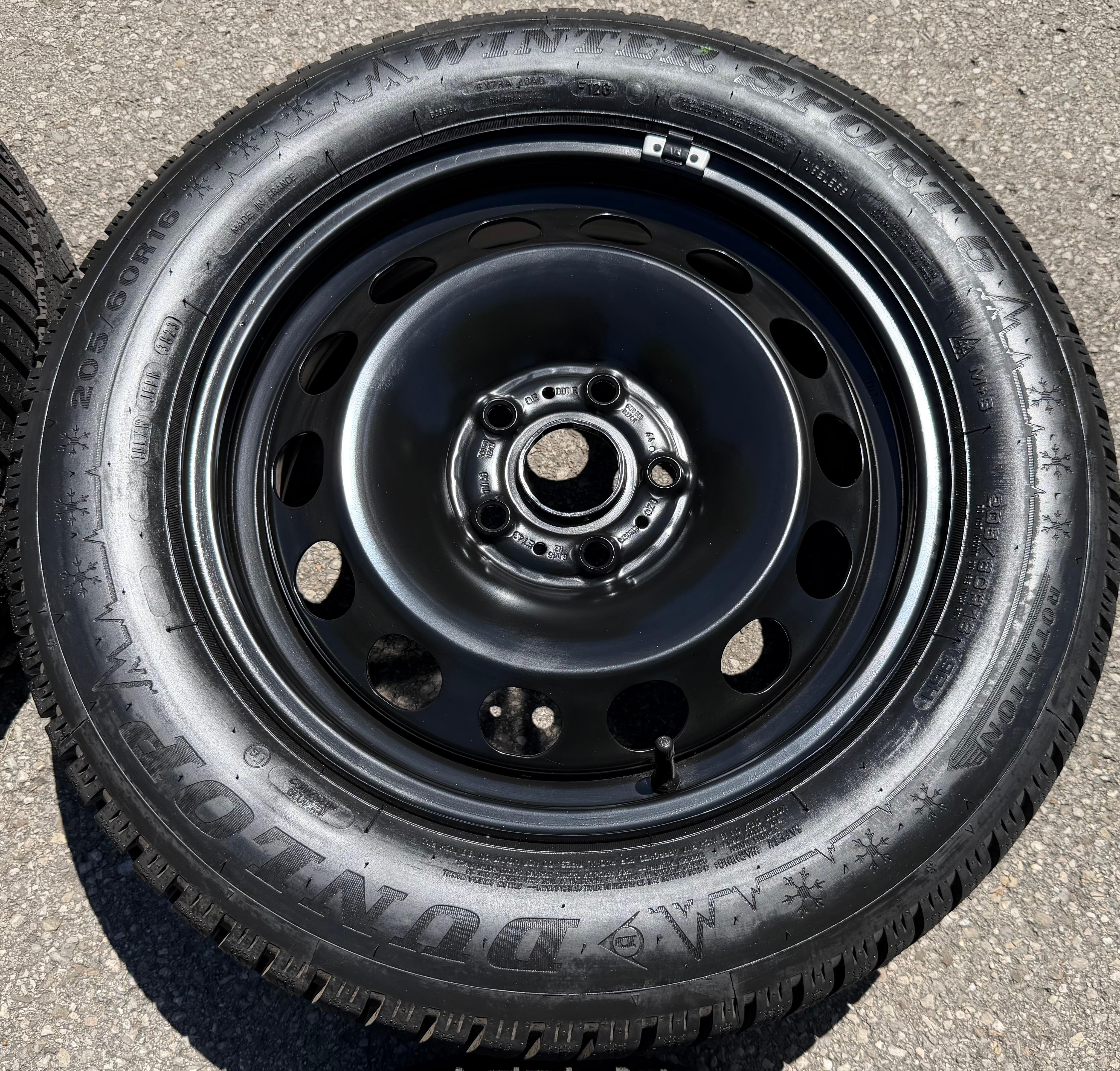 4 Winterräder Audi Q2 GA VW T-Roc 205/60R16 96H Dunlop 5Q0601027CK 5Q0601027CJ NEU
