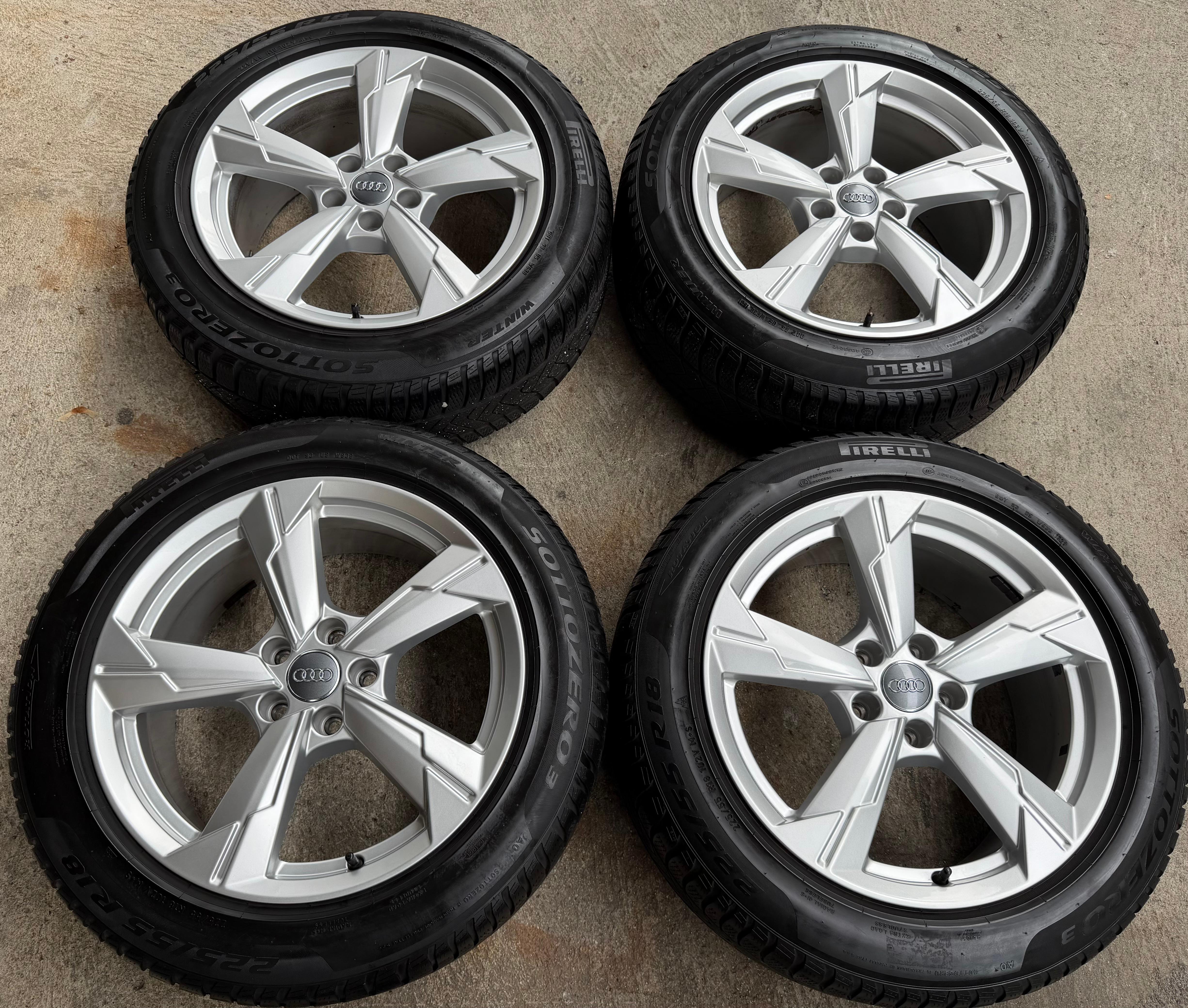 4 ruedas de invierno originales de aleación de 18" para Audi A6 4K C8 225/55R18 102V Pirelli 2021