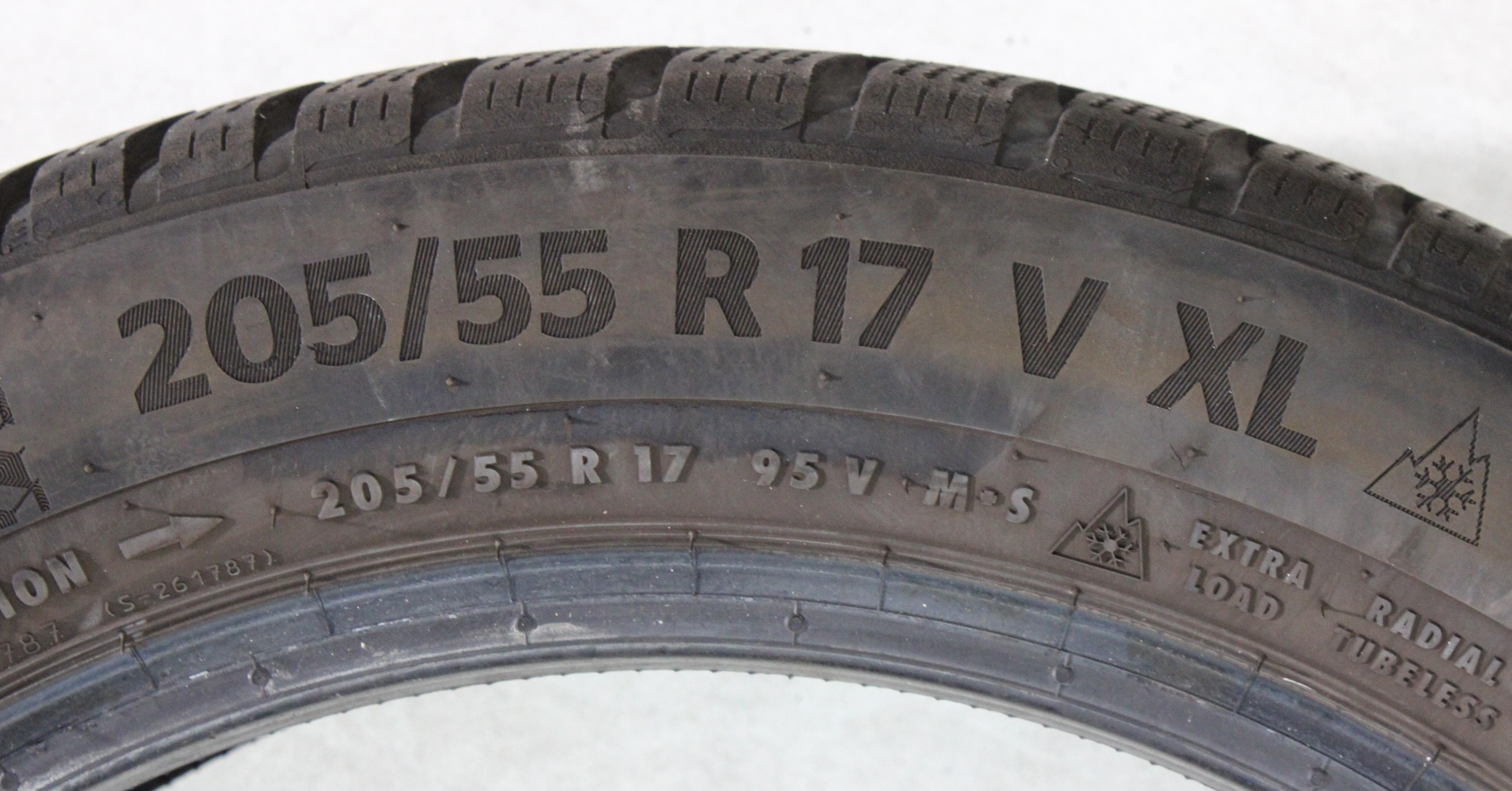 2 x 205/55R17 95V Winterreifen Continental Winter Contact TS870P 5-5,5mm 2022 XL