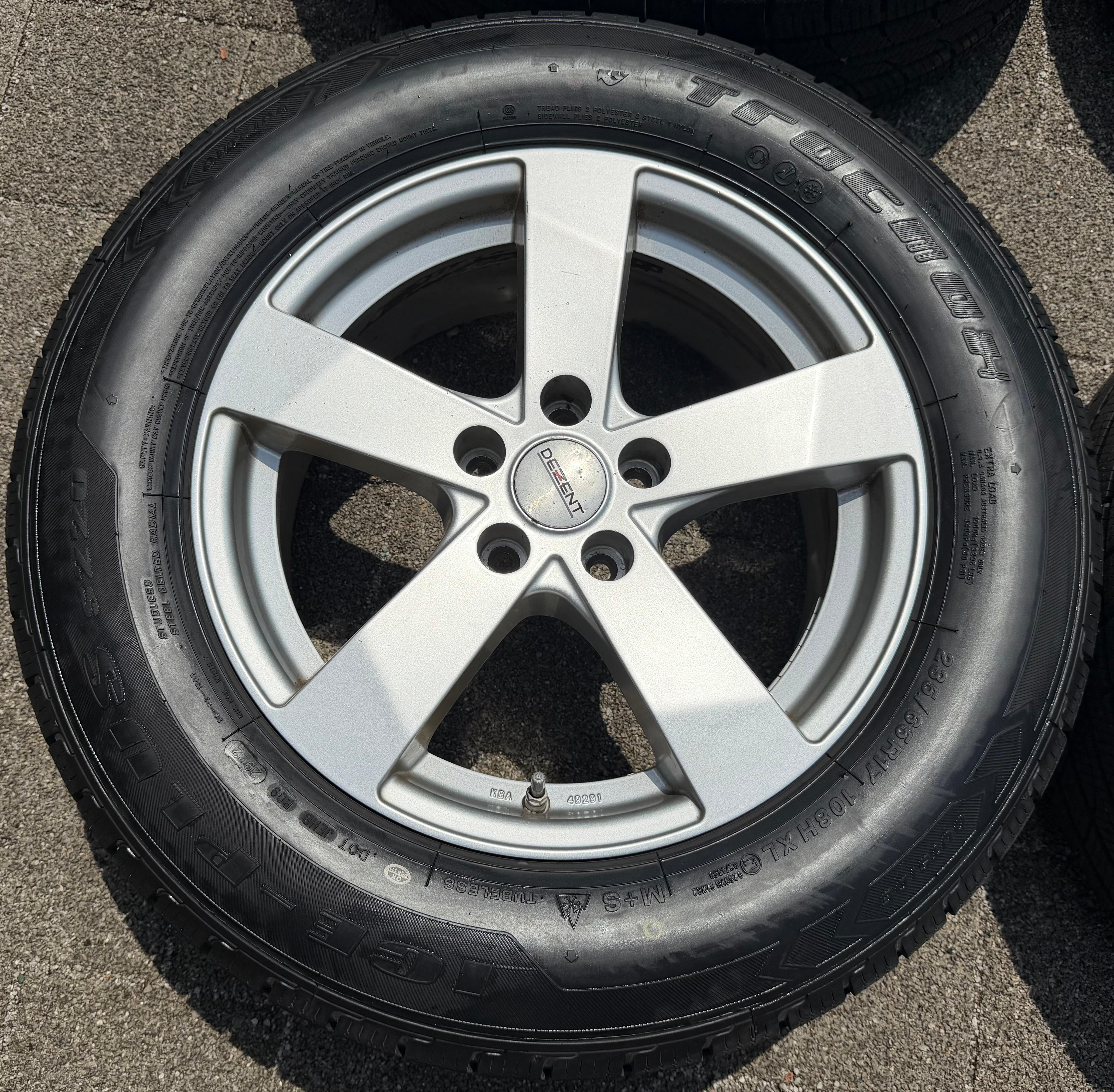 4 llantas de aluminio de 17" para invierno para Renault Espace y Koleos, 235/65R17 108H, con sistema de control de presión de neumáticos (TPMS) Minerva